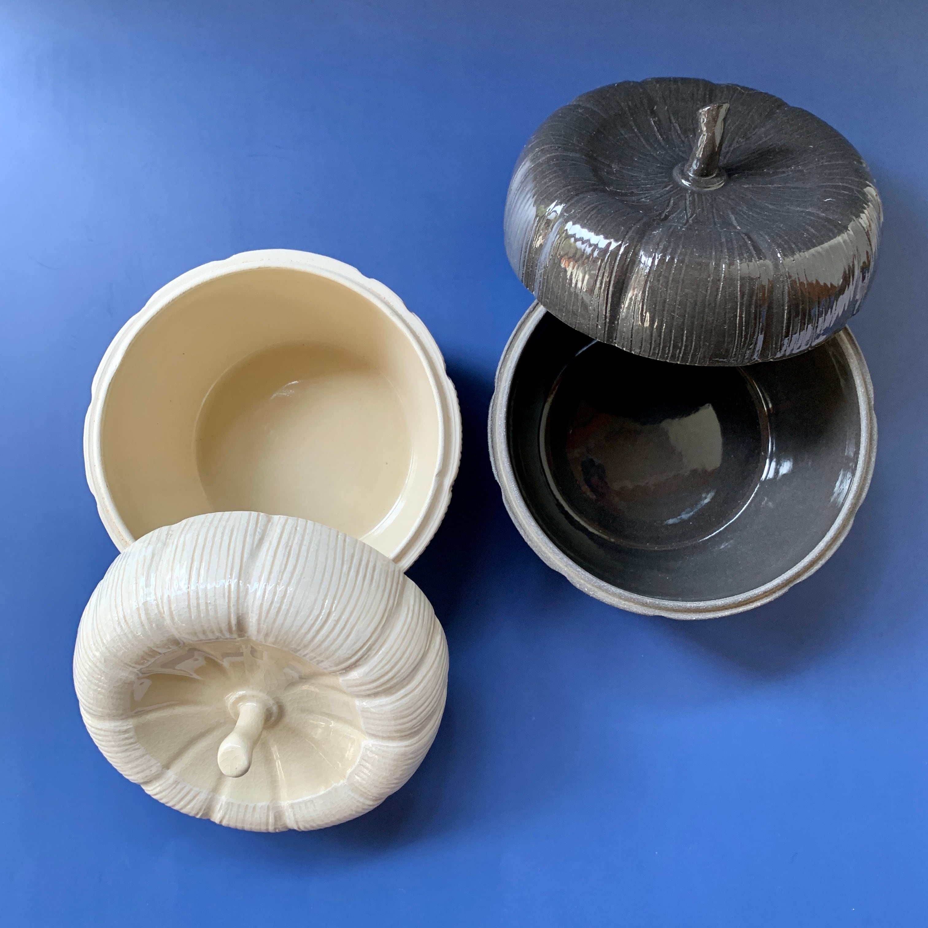 松榮堂 銀製 かぼちゃ型水差しと茶碗5個セット 松榮堂 銀製 かぼちゃ型