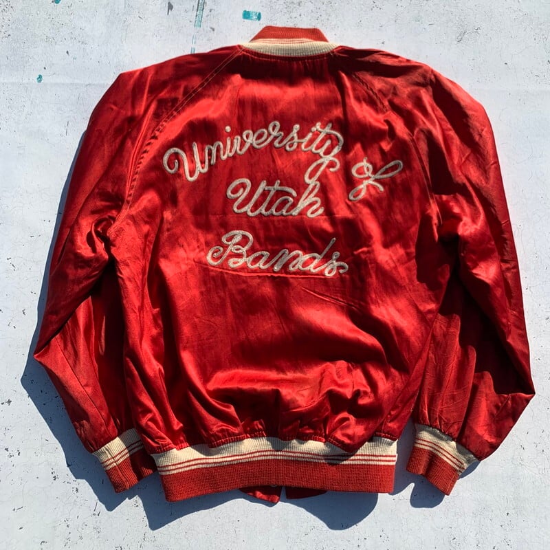 40's 50's EMPIRE エンパイア サテン スタジャン ボタスタ 赤 レッド