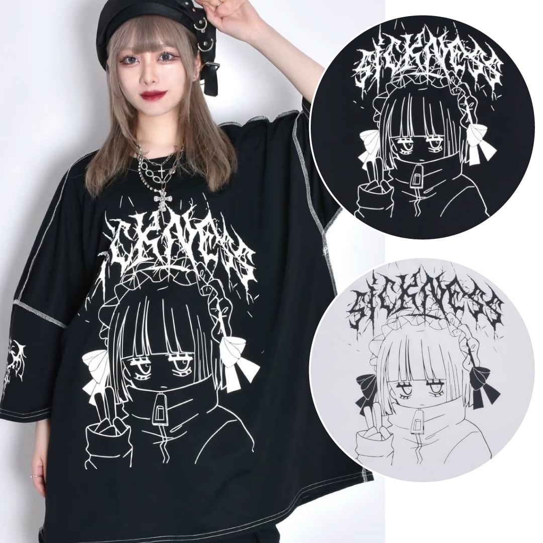 イラストTシャツ人気No.1】SICK GIRL BIG Tシャツ | VOLCAN&APHRODITE