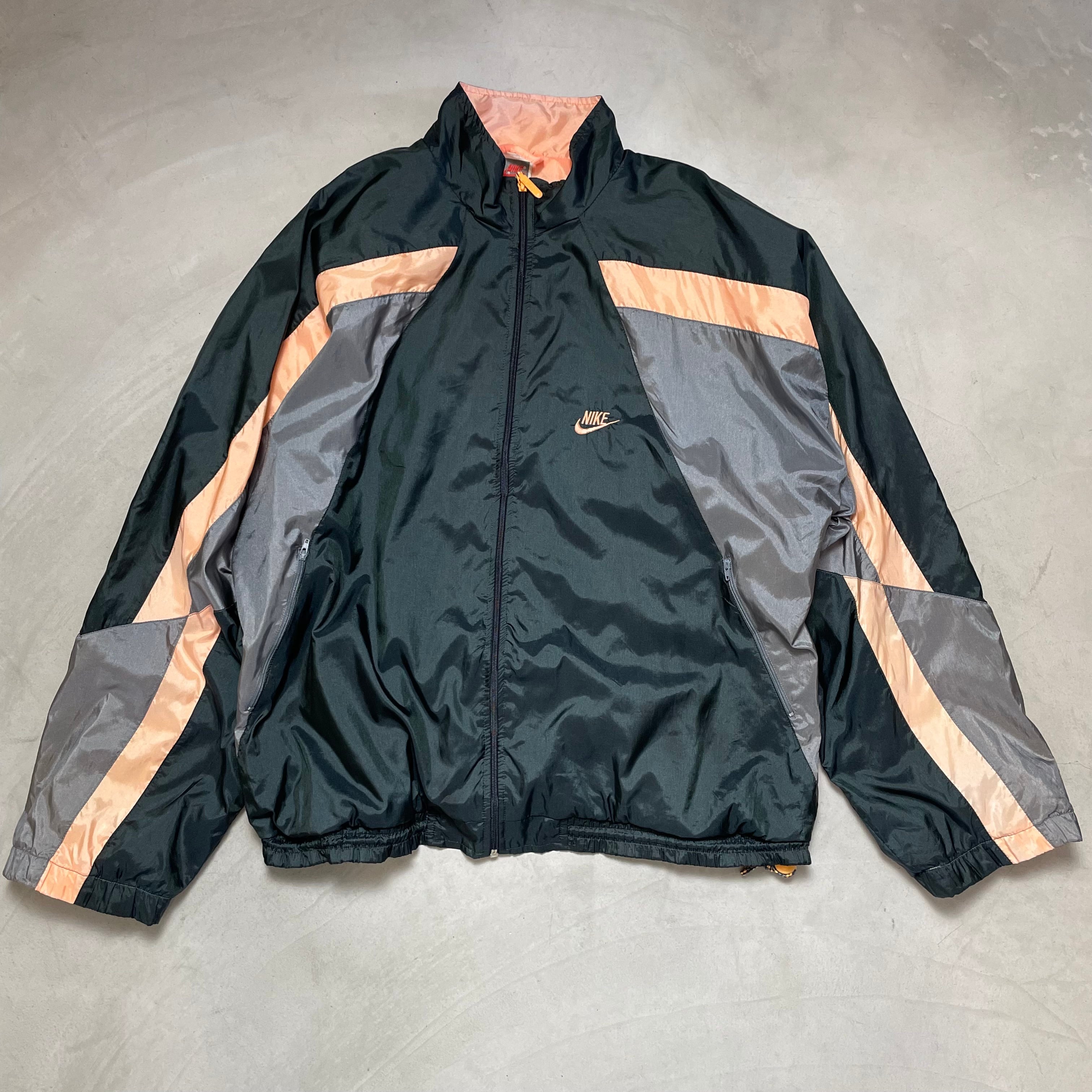 90s NIKE ナイキ 銀タグ ナイロンジャケット トラックジャケット ロゴ