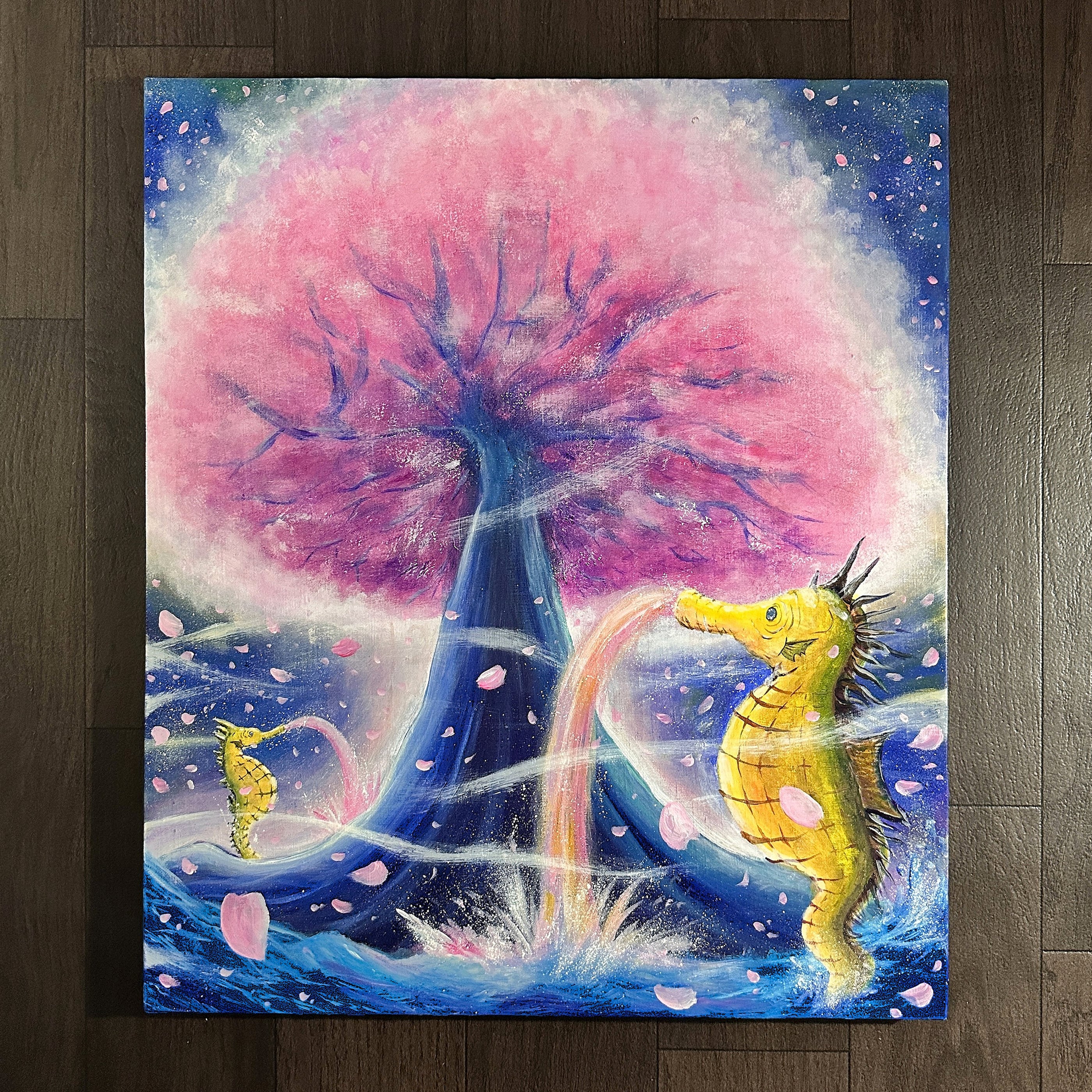 原画 F10号】命の水 | Rozeo Crystal ～癒しをいつもそばに～