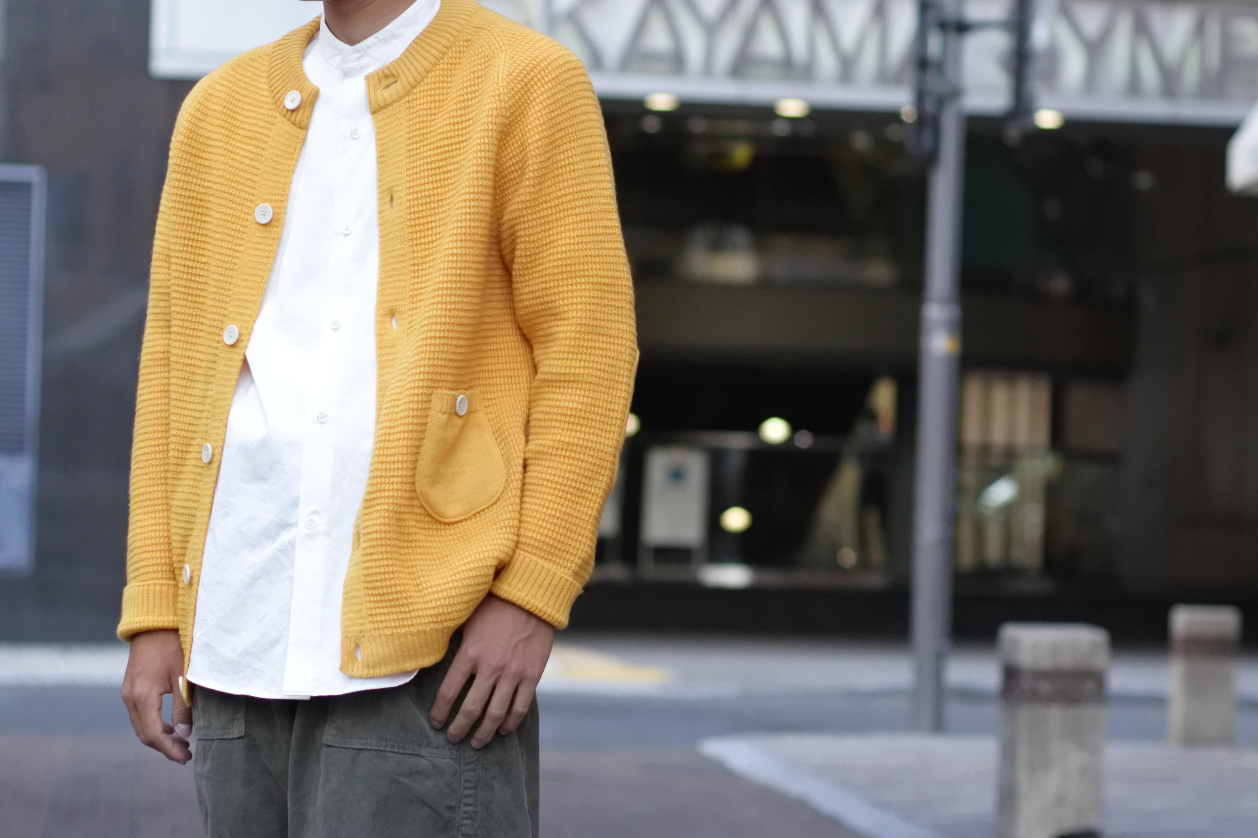 maillot】patch waffle cardigan | theater(シアター)
