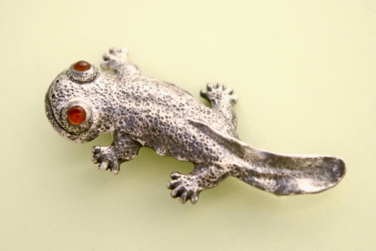 小さなオオサンショウウオ ] ブローチ | kazuma nagai