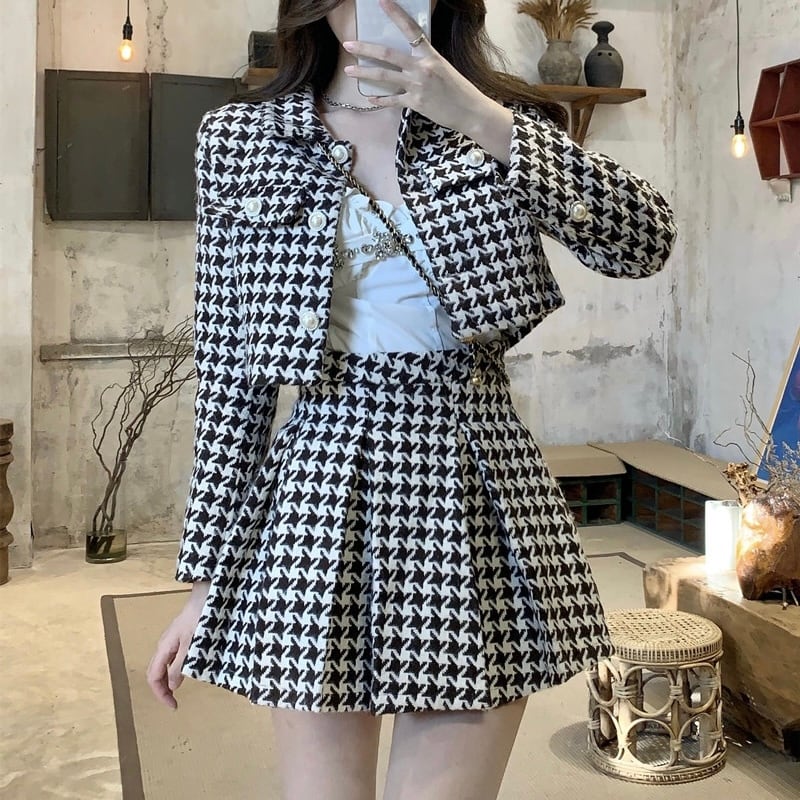 千鳥柄セットアップ | mignon ange(セレクトショップ/BASE)