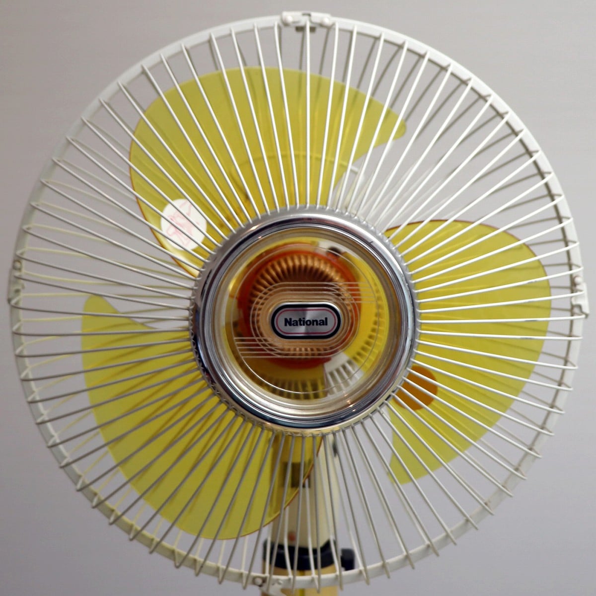 昭和レトロ・ナショナル・扇風機・30センチ座敷扇・F-30Q1G・黄色