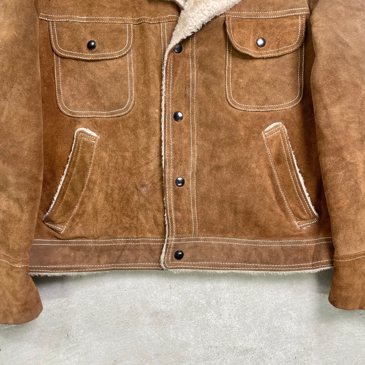 70年代 JCPenny スウェードレザー ランチジャケット メンズL相当 古着