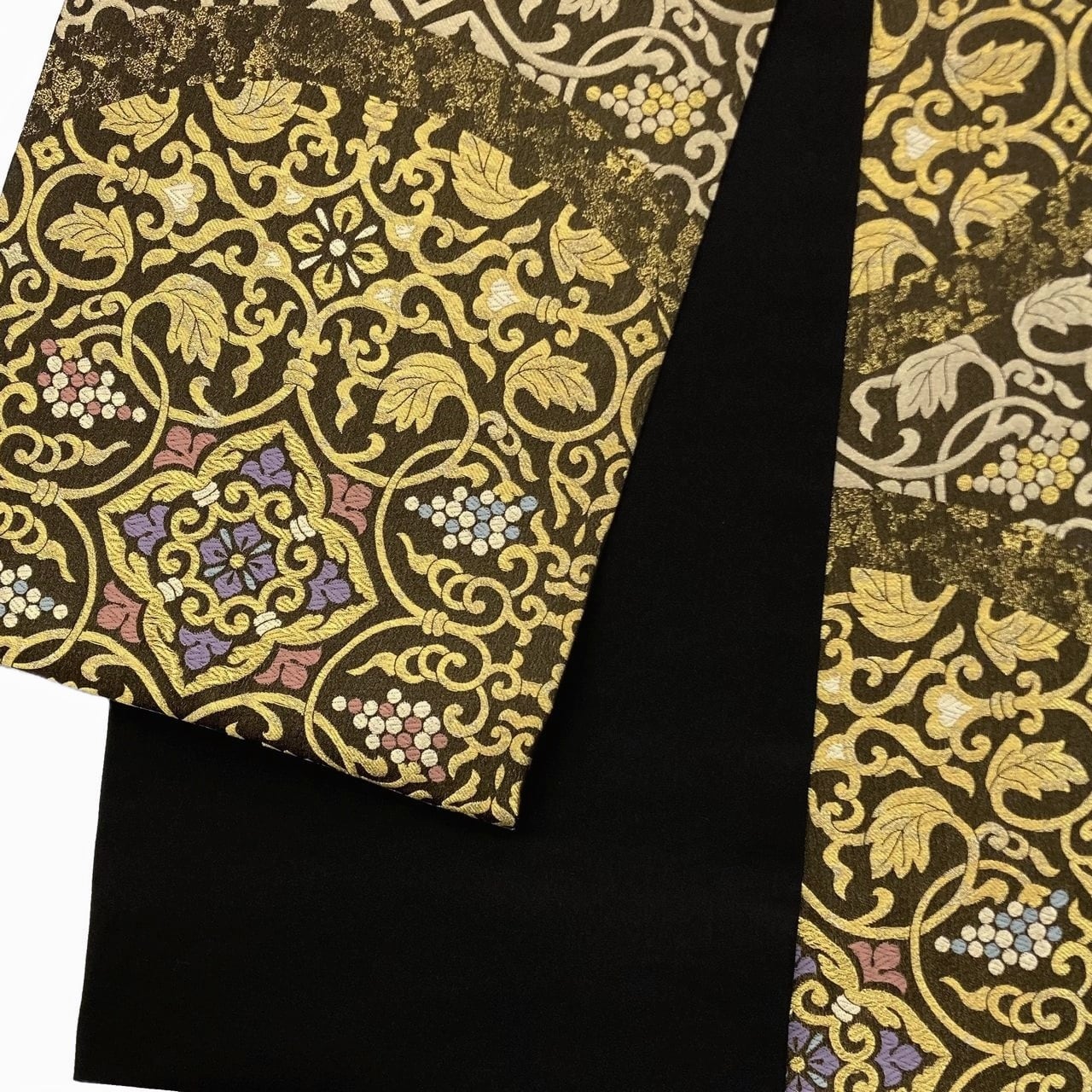 袋帯 小杉織物謹製 葡萄唐草文 六通柄 正絹 日本製 未仕立て | ご縁や