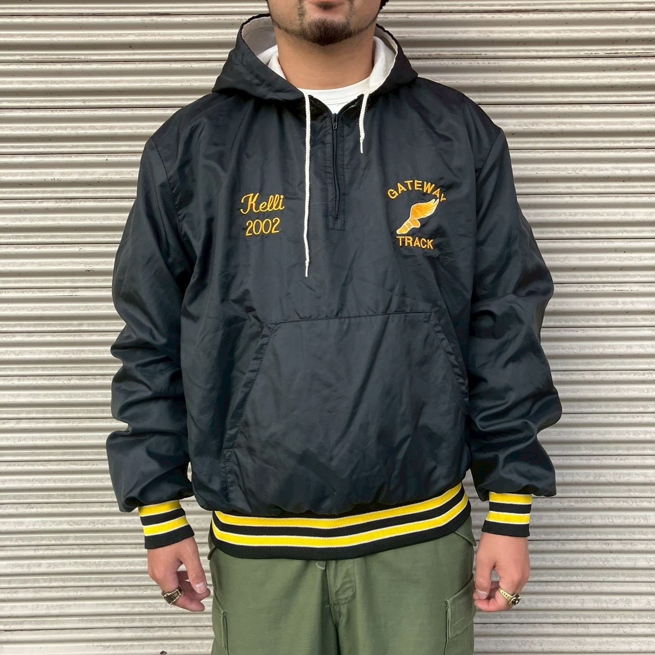 90s Holloway スタジャン ハーフジップ ヴィンテージ L スタジャン