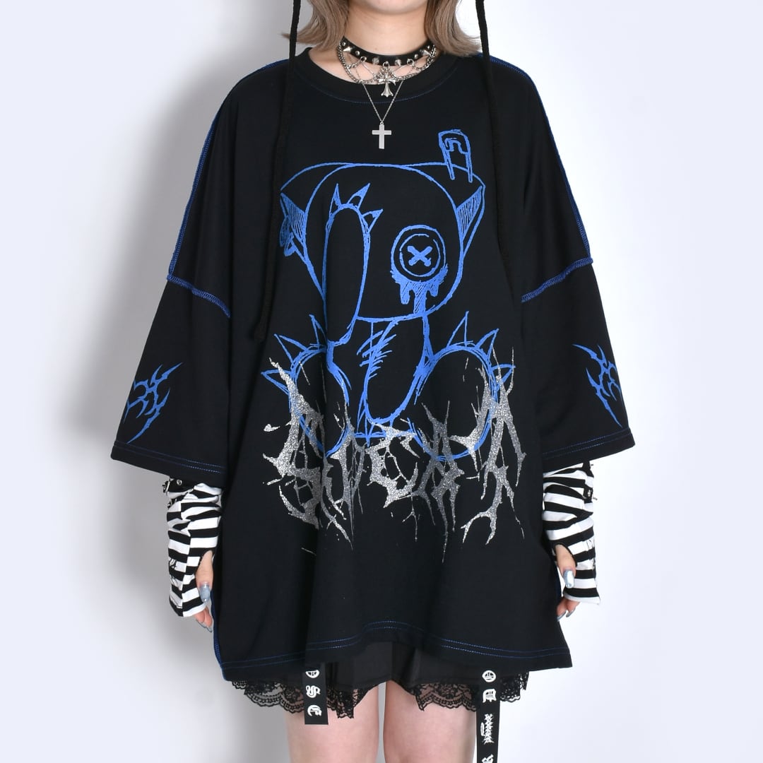 SAD CATステッチTシャツ | VOLCAN&APHRODITE