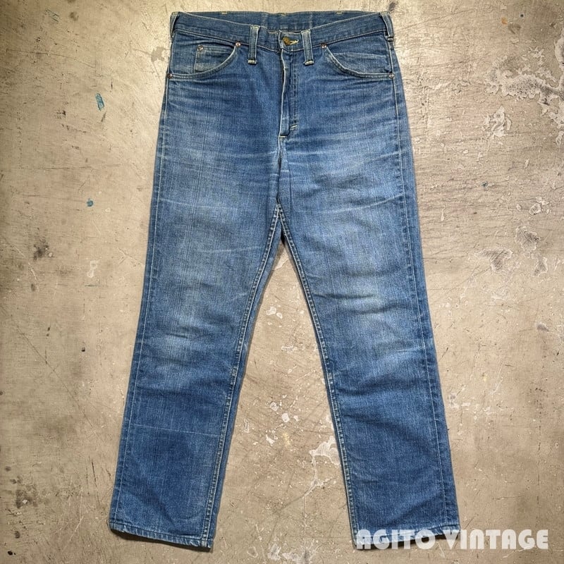 70's Lee Leens スリムテーパードデニムパンツ ブロークンデニム レア