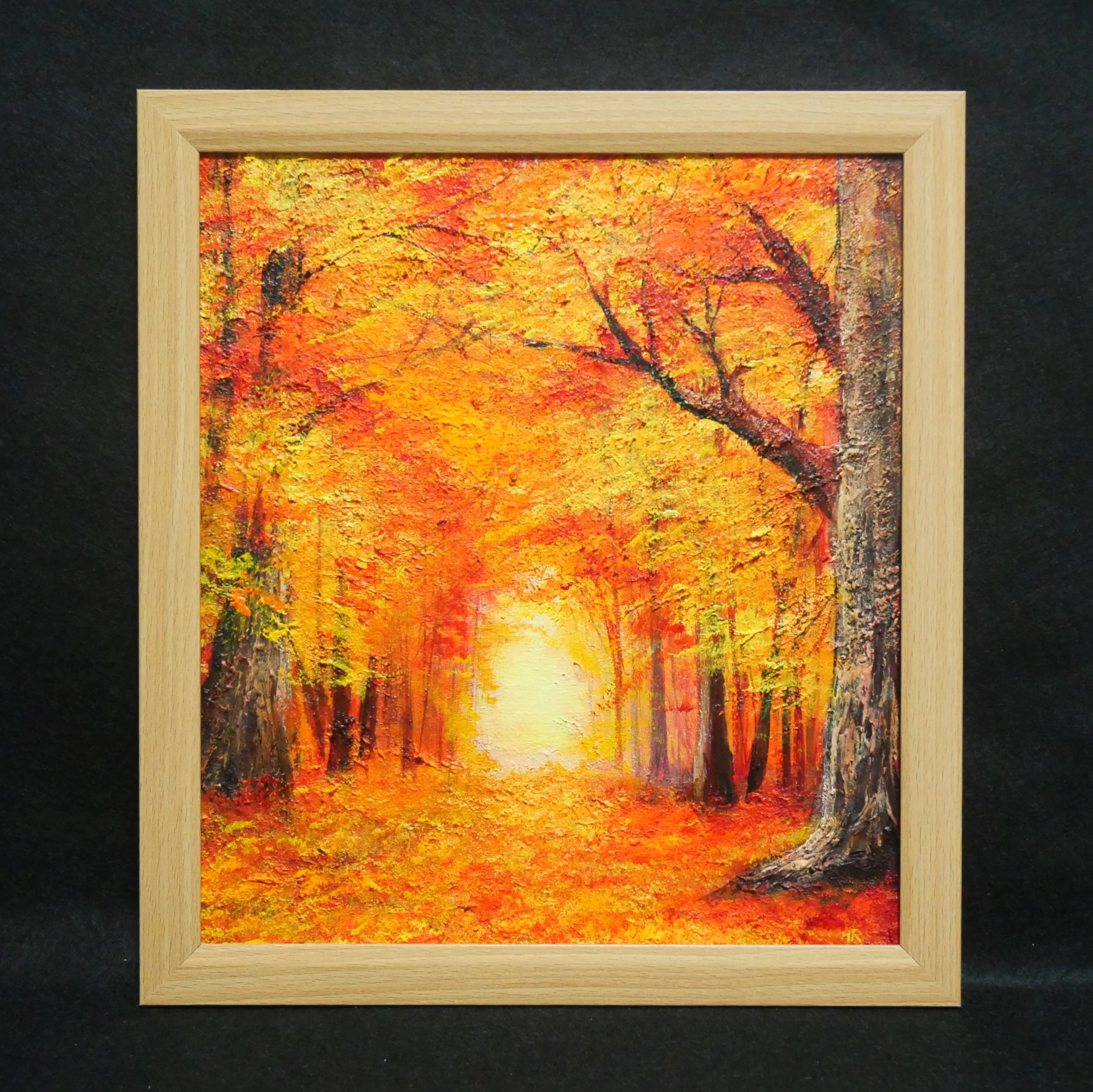 油絵 油彩 油彩画 絵 絵画 【紅葉の秋】 | HIROSHI1990