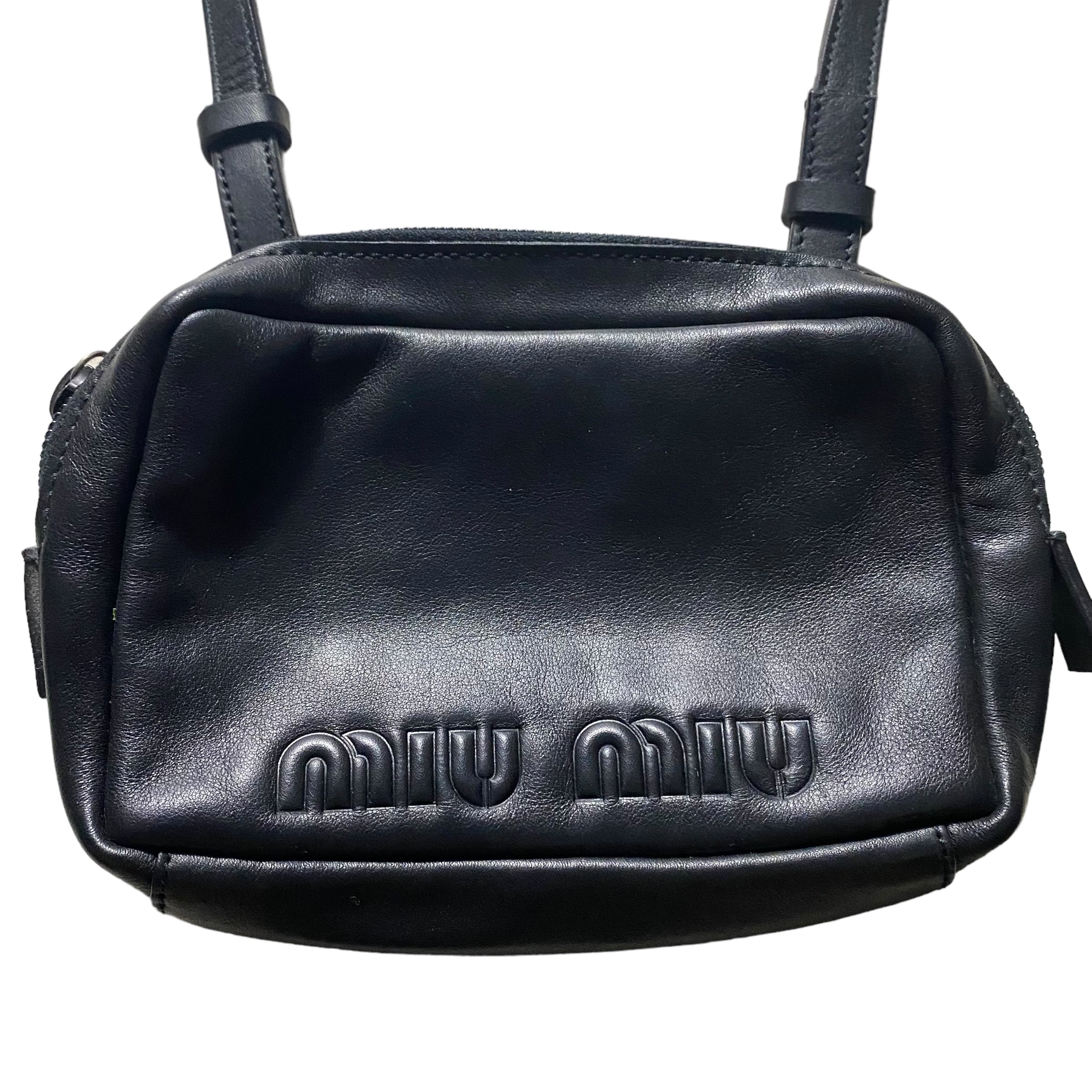 archive MIU MIU mesh × leather docking body bag | NOIR ONLINE