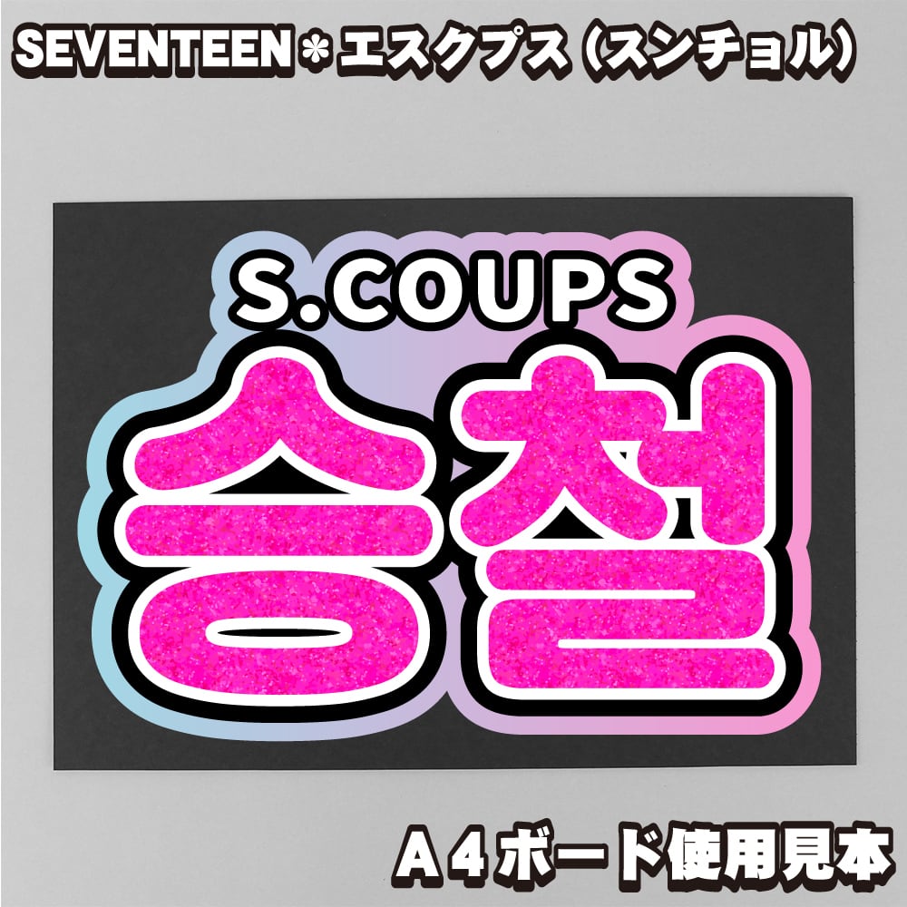 ボード＆うちわ文字】승철・エスクプス에스쿱스① 即納 【SEVENTEEN