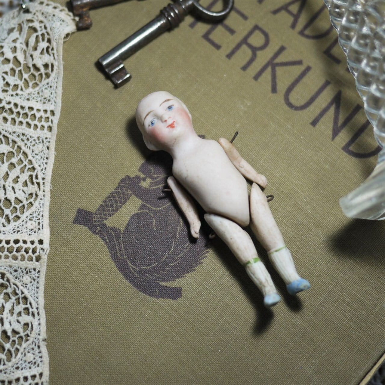 ワイヤー4ジョイント ビスクドール 7cm アンティークドイツ | こりすの