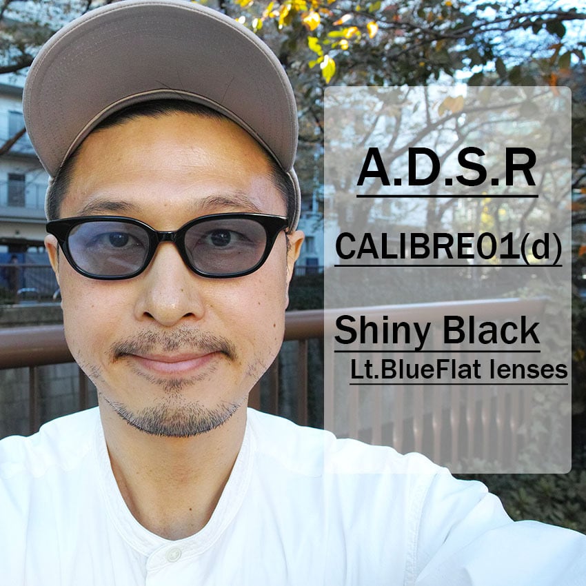 A.D.S.R. / CALIBRE 01(d) Shiny Black - Lt.Blue Flat lenses