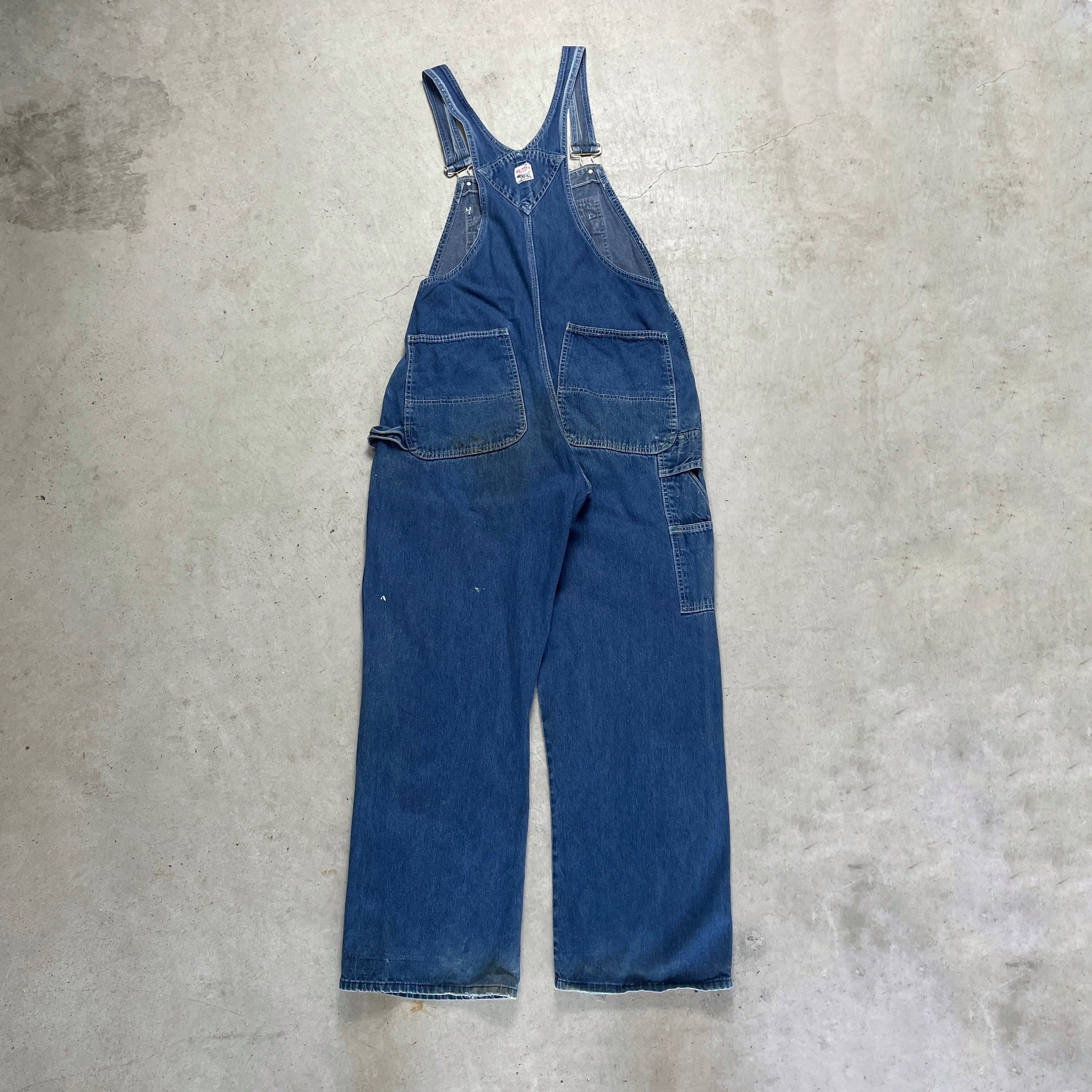 90年代 USA製 POINTER ポインター デニム オーバーオール メンズW36