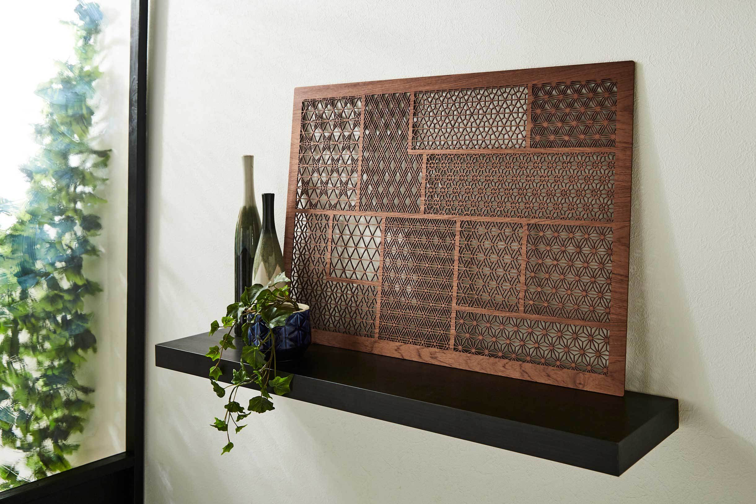 パッチワーク組子 ウォールアート A2サイズ | ryuseimitsu