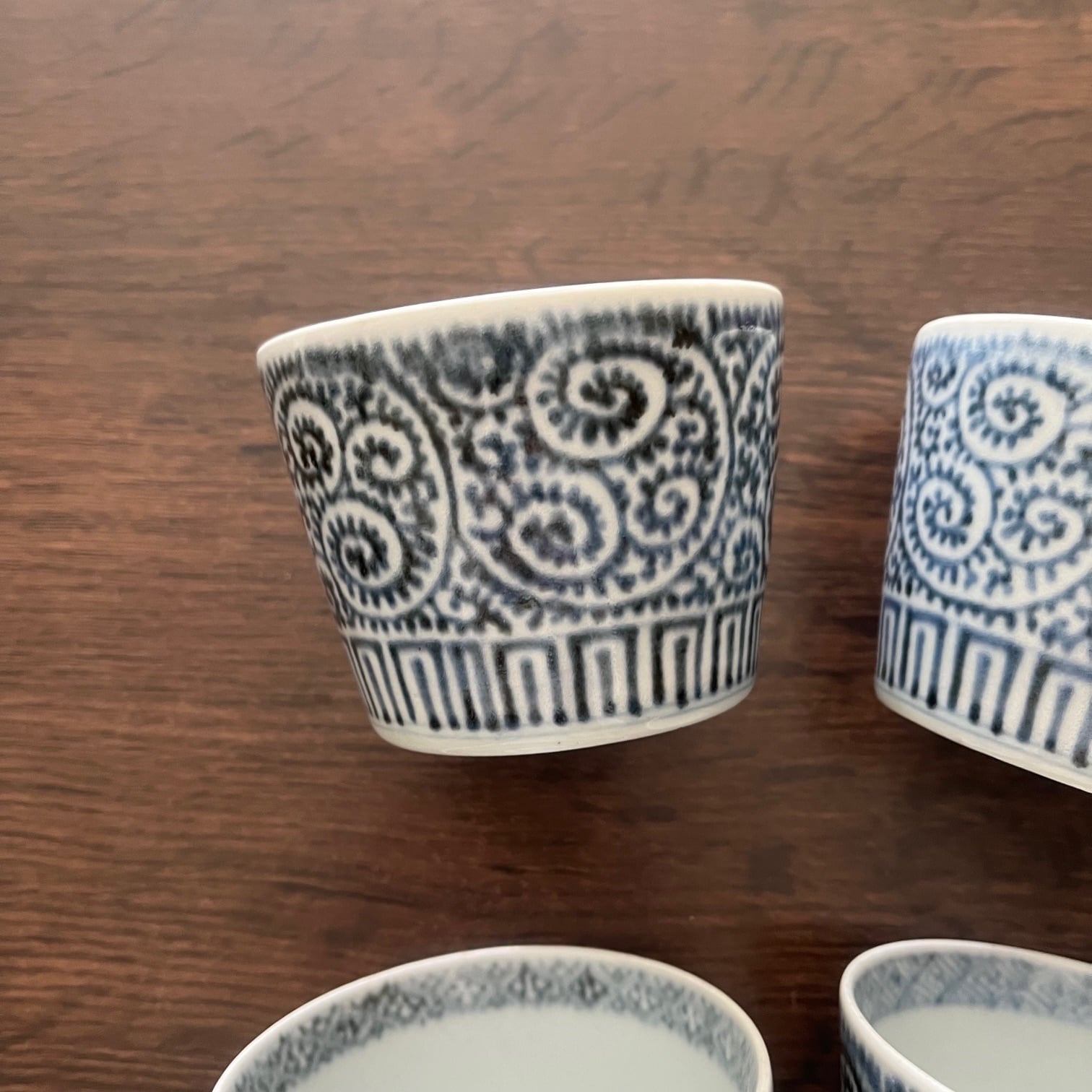 古伊万里染付蛸唐草紋様 蕎麦猪口 4客セット | 古美術 希 のぞみ 美術