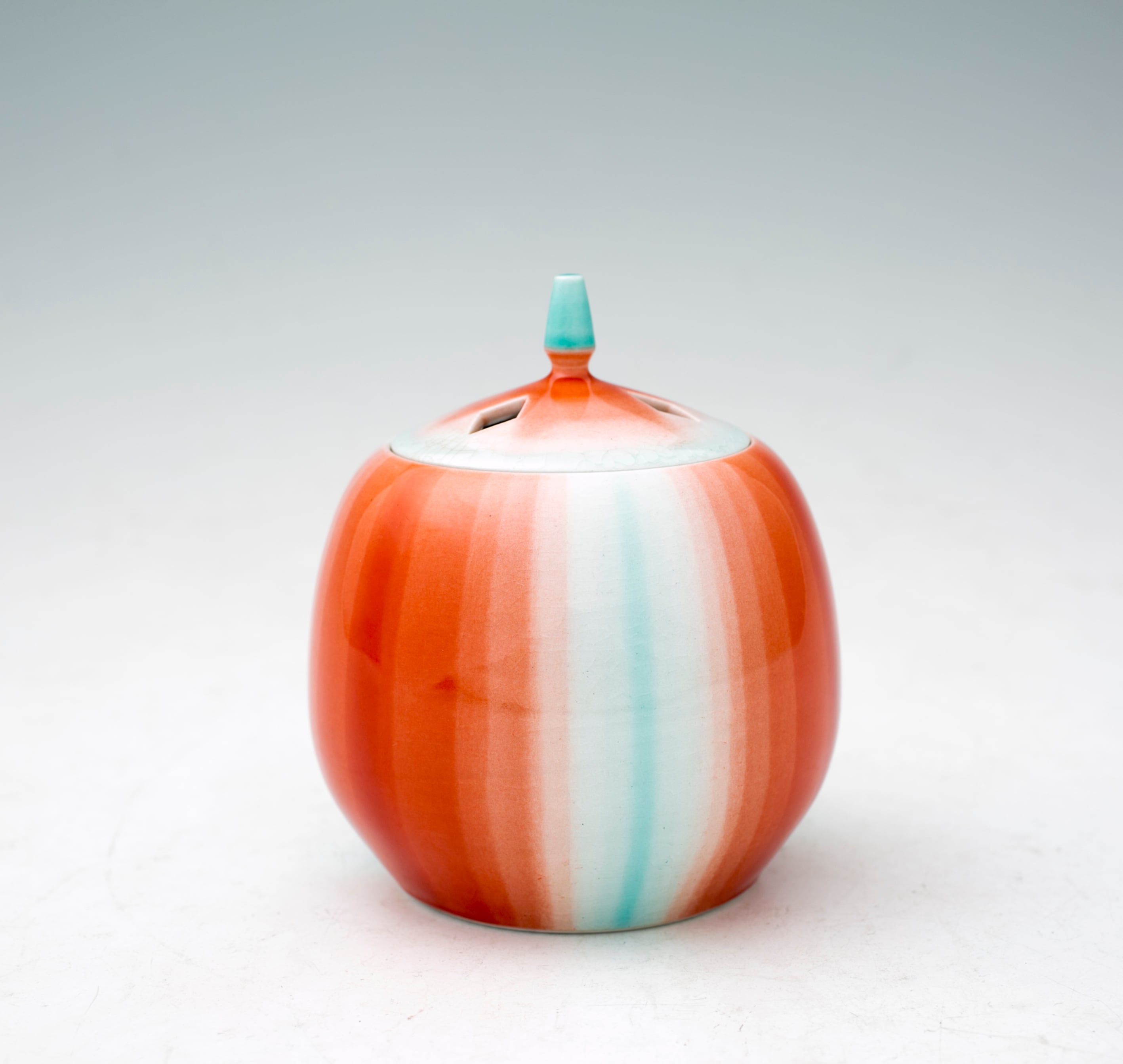 徳田八十吉 4代 四代 彩釉 香炉 九谷焼 現代陶芸 作家物 日本陶磁