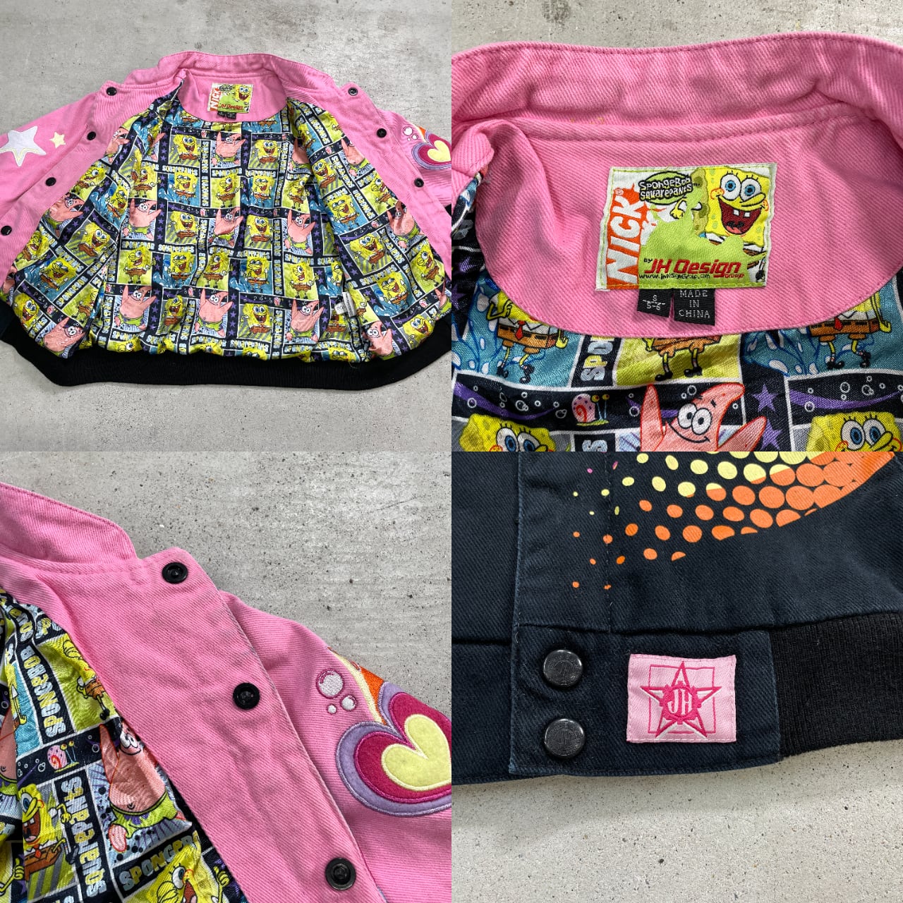 kids】JH DESIGN ジェフハミルトン レーシングジャケット スポンジボブ