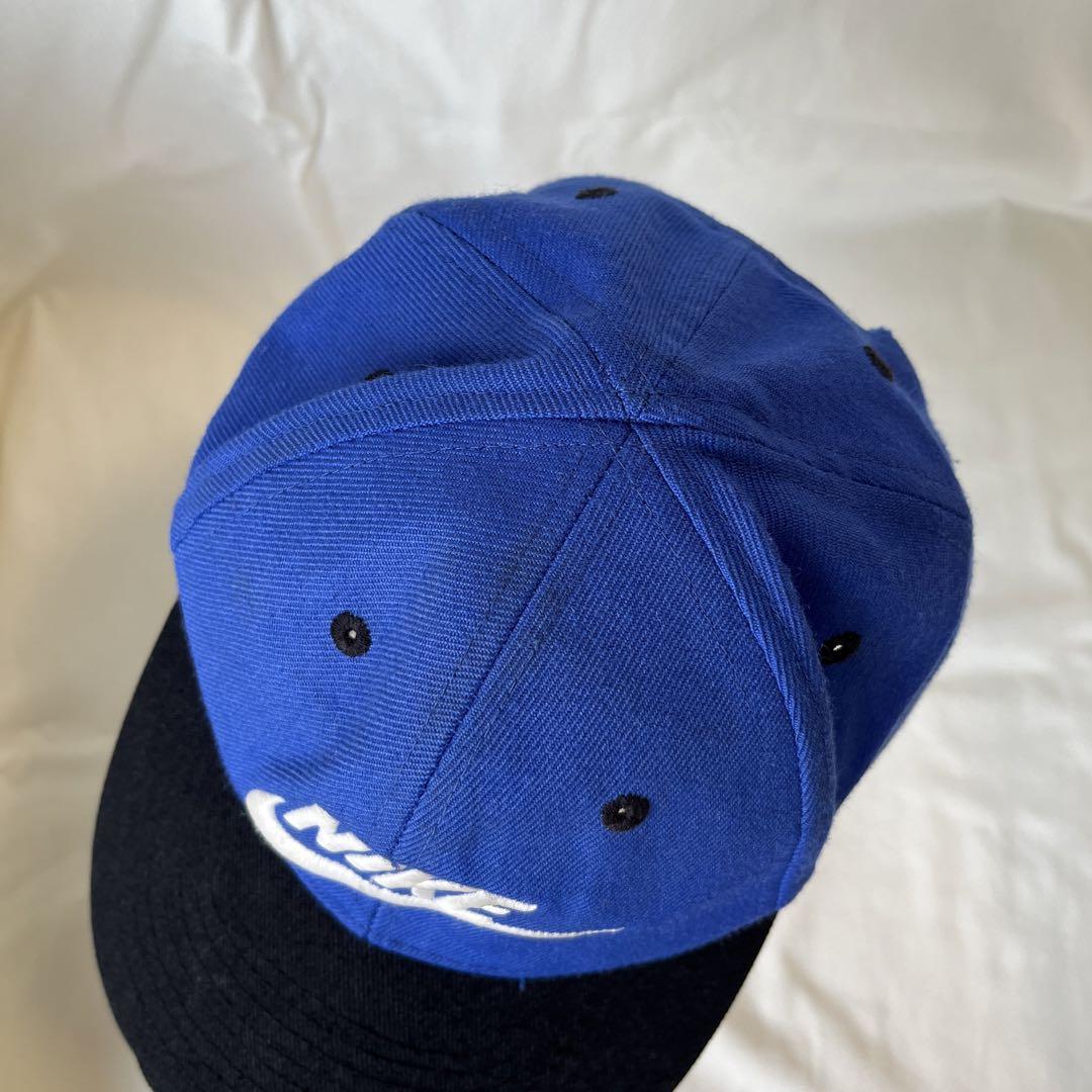 NIKE ナイキ キャップ 帽子 ロゴ刺繍 ツートン 青 黒 白 8243 | fuufu