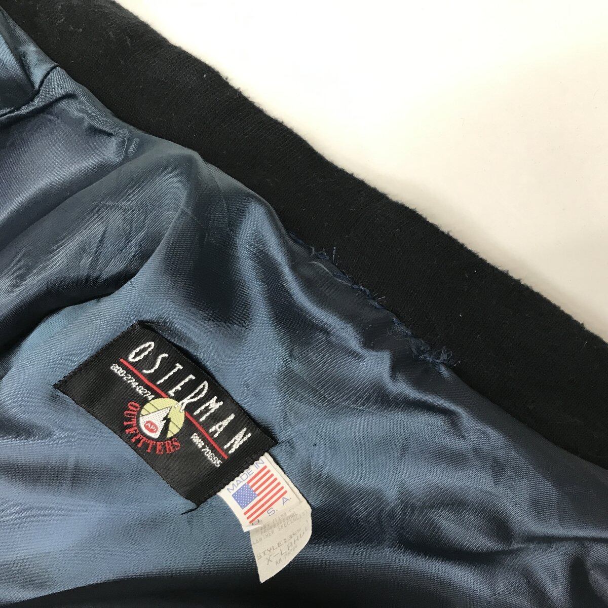 OSTERMAN オスターマン 90年代 USA製 袖革スタジャン TIDE RACING TEAM