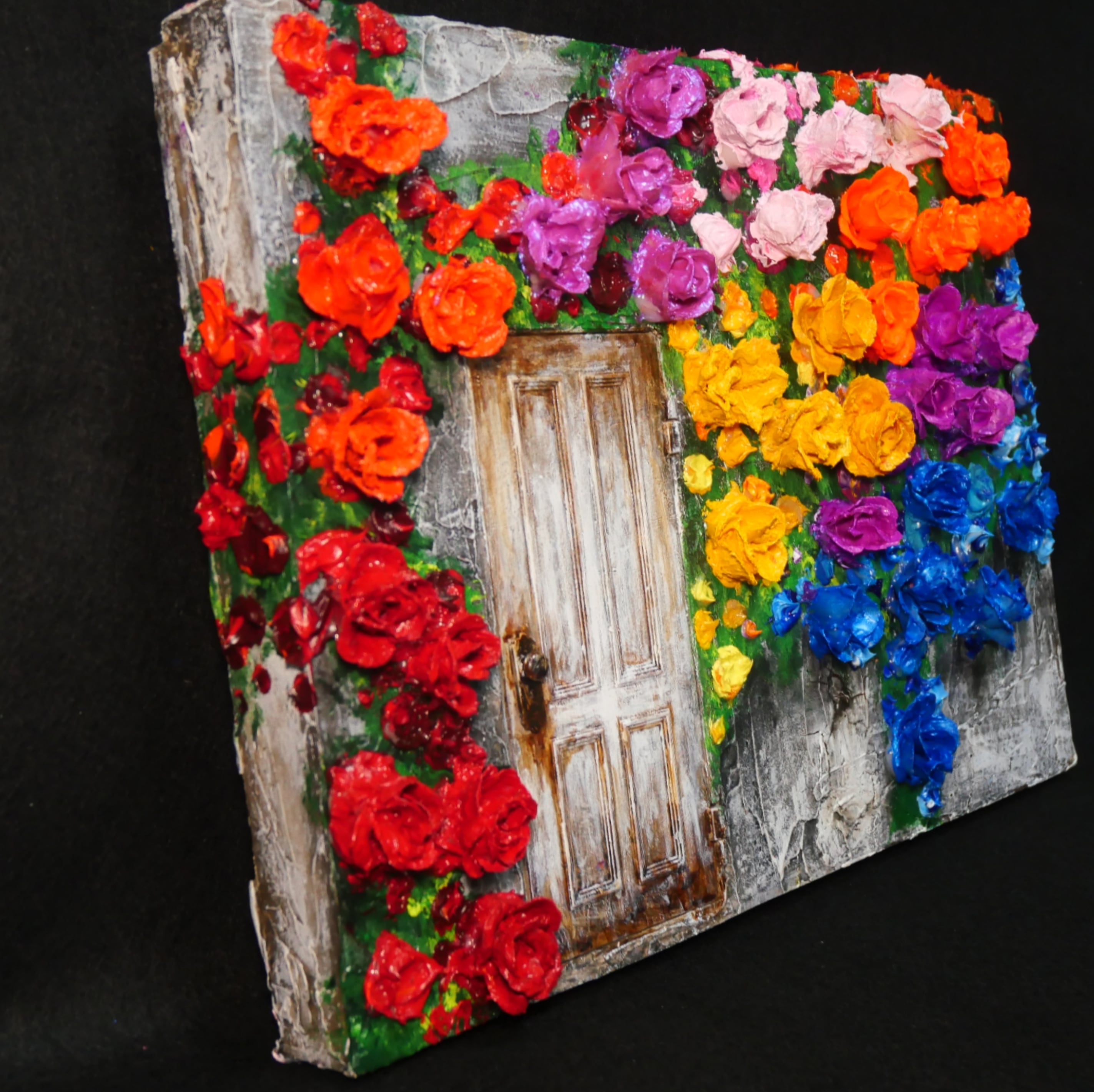 田渕眞兒油絵油彩薔薇シリーズ花No.9