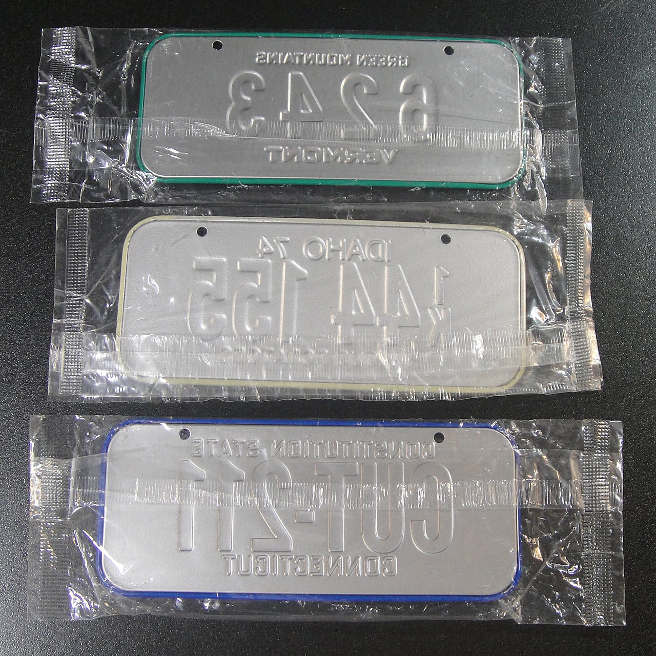 70'sアメリカWheatiesシリアルおまけミニチュアナンバープレート未