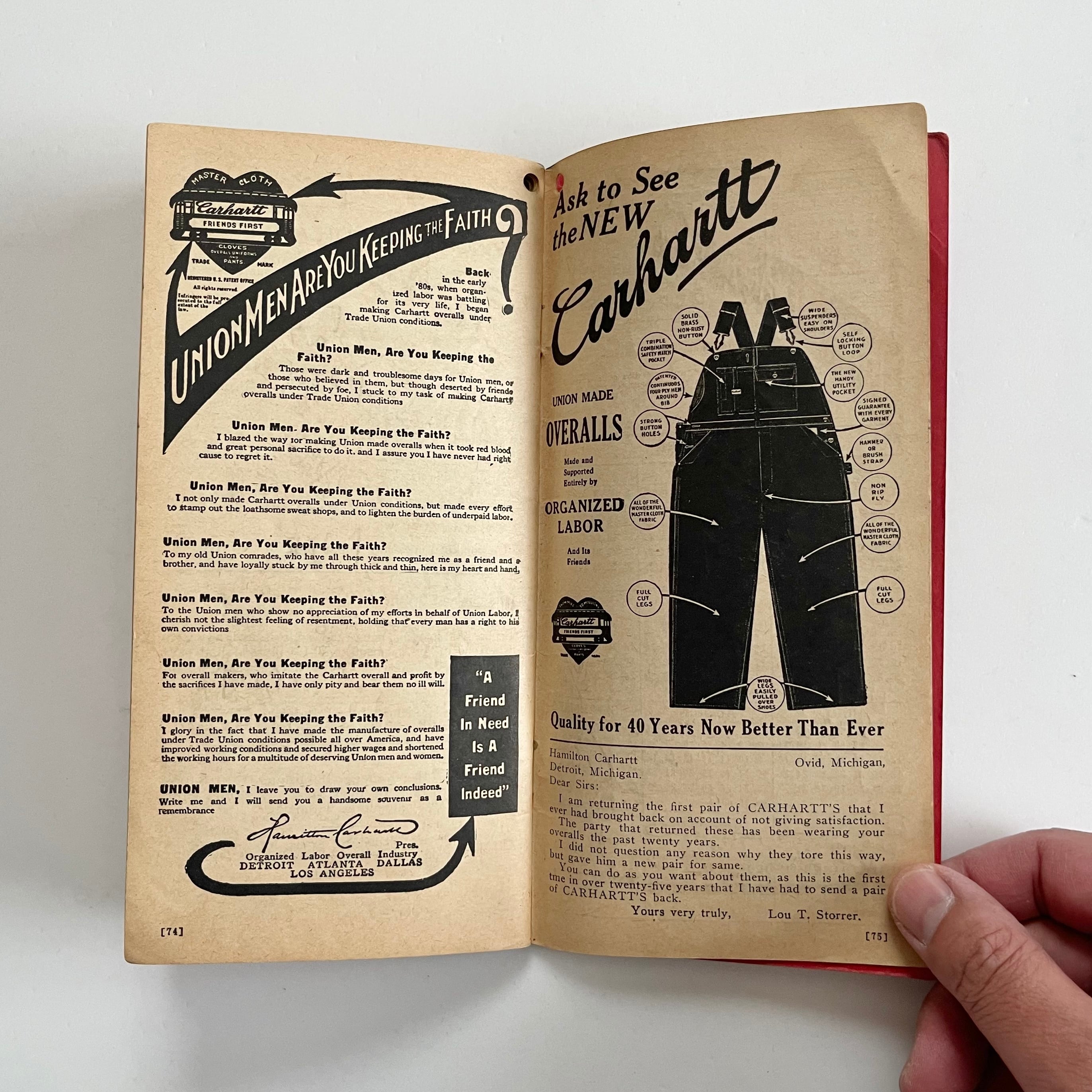 1935-36】 Carhartt 'Time Book' | swallows