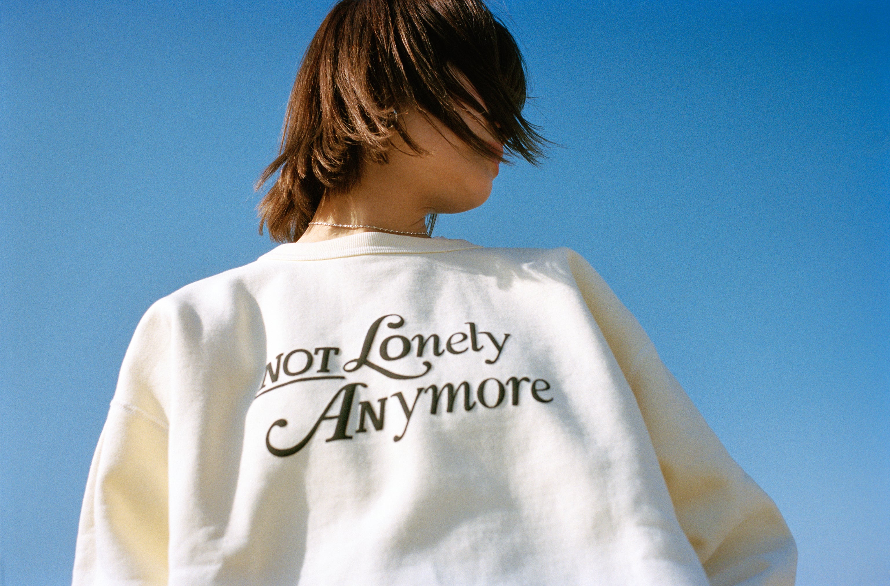 Not Lonely Anymore Crew Sweat shirt Cream Yellow | notlonely