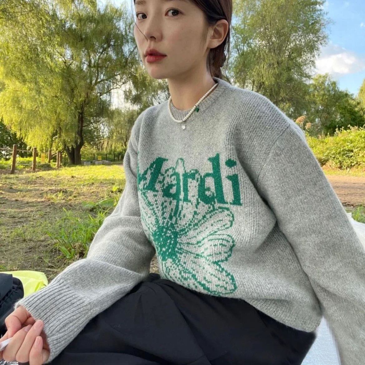 送料込み】Mardi Mercredi セーター CASHMERE BLENDED FLOWER