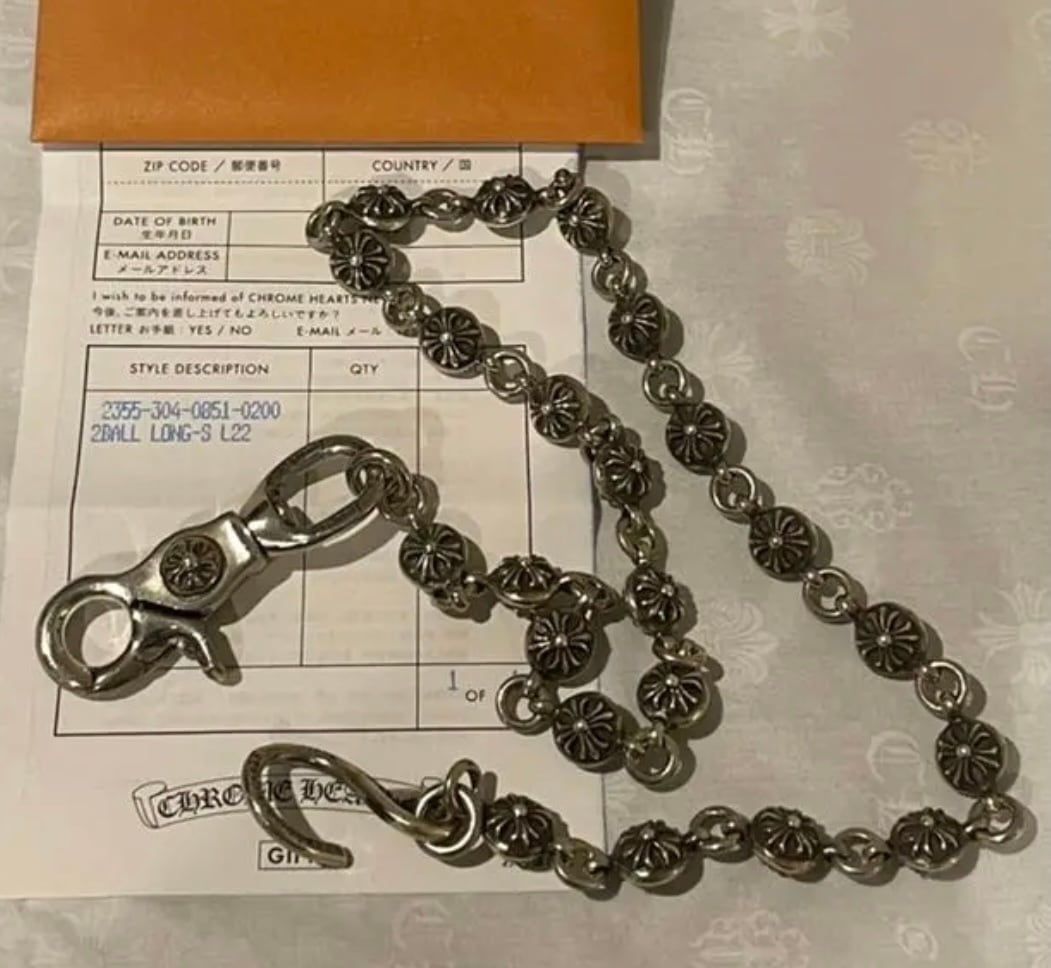 CHROME HEARTS クロムハーツ クロスボール ウォレットチェーン＃21