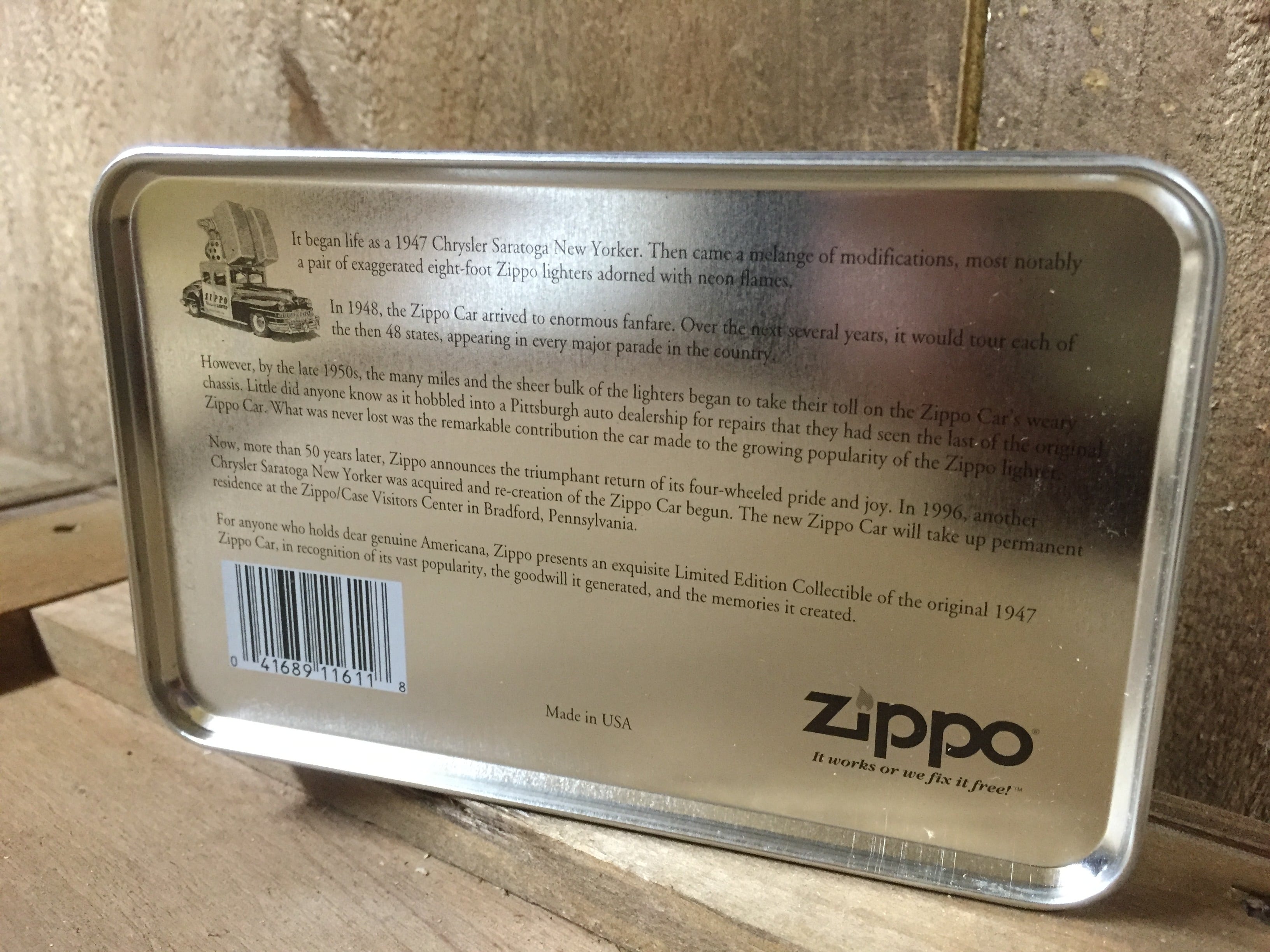 Zippoコレクター必見！！ Zippo 缶ケース ブリキの小物入れ