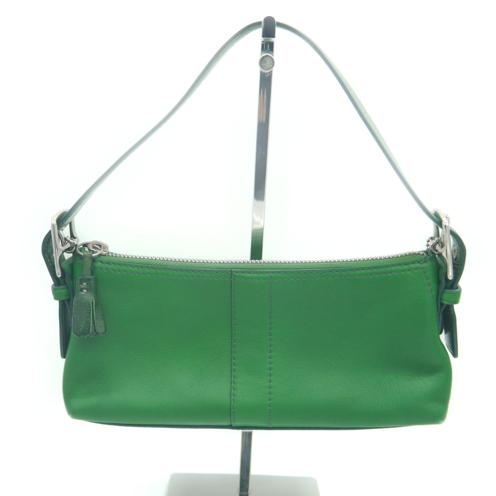 COACH コーチ ハンドバッグ レザー グリーン F04S-7461 Y04128