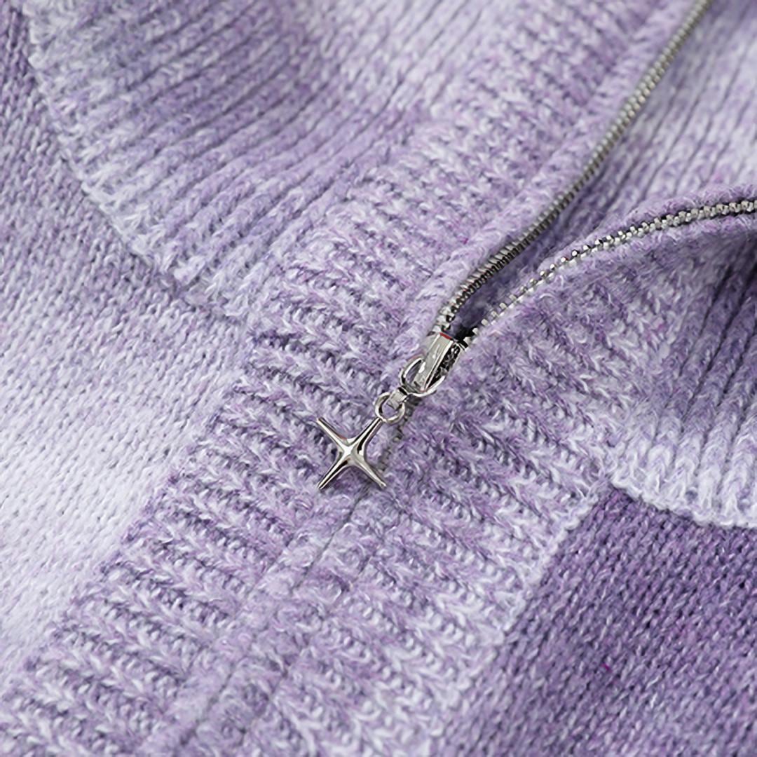 新商品 ] ストライプハーフジップアップセーター（全3色） / HWG1363