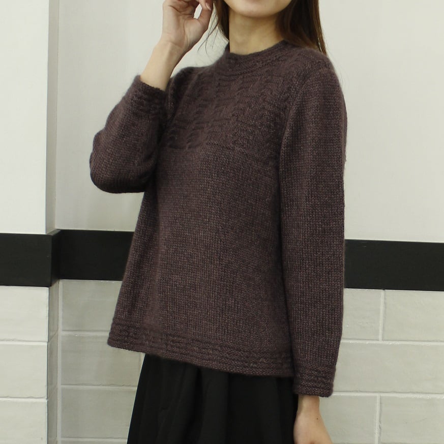 1A1083】ニッケ シルクテイストで編むタウンフォーマルプル【10玉+編み