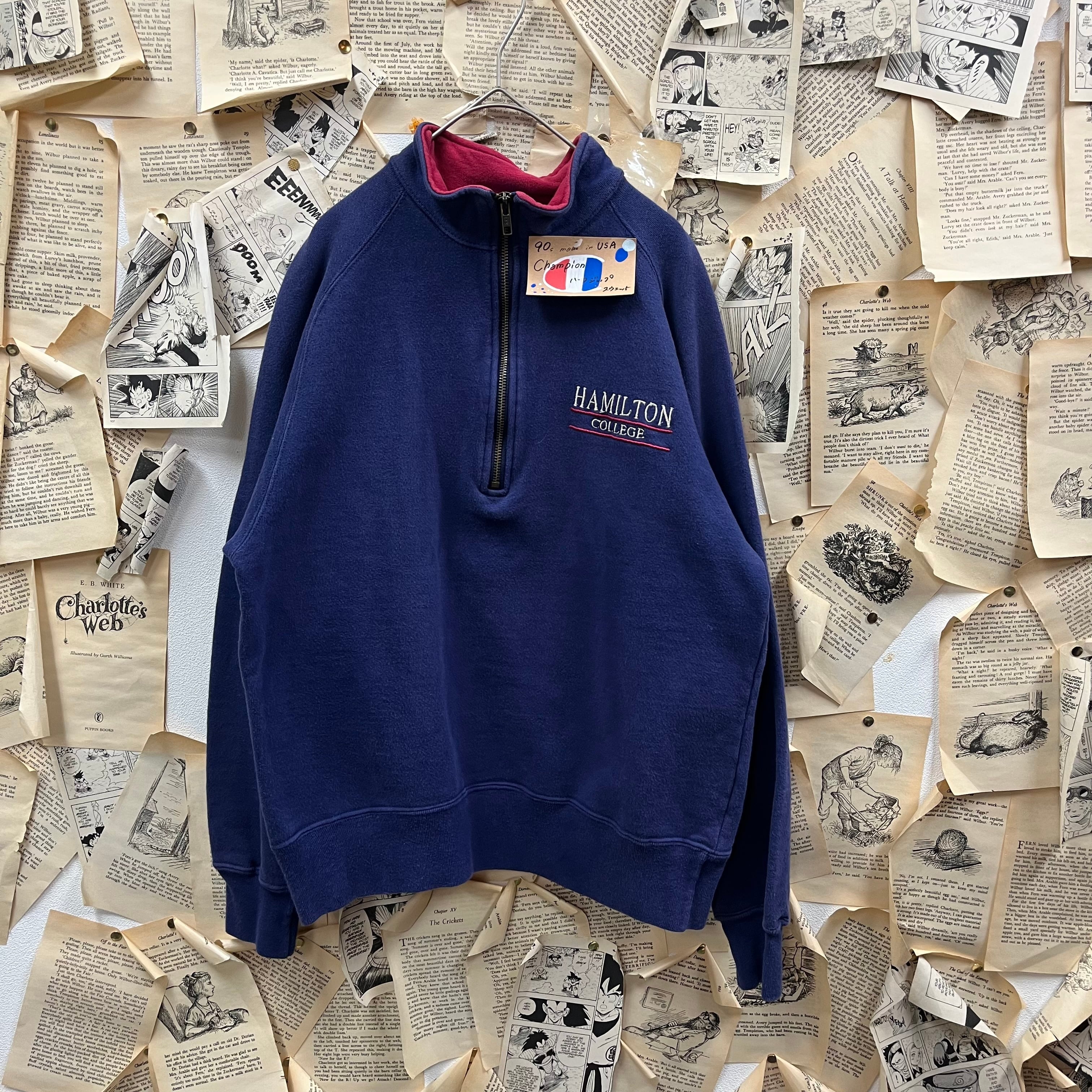 90s USA製 Champion ハーフジップスウェット | 古着屋PENNY
