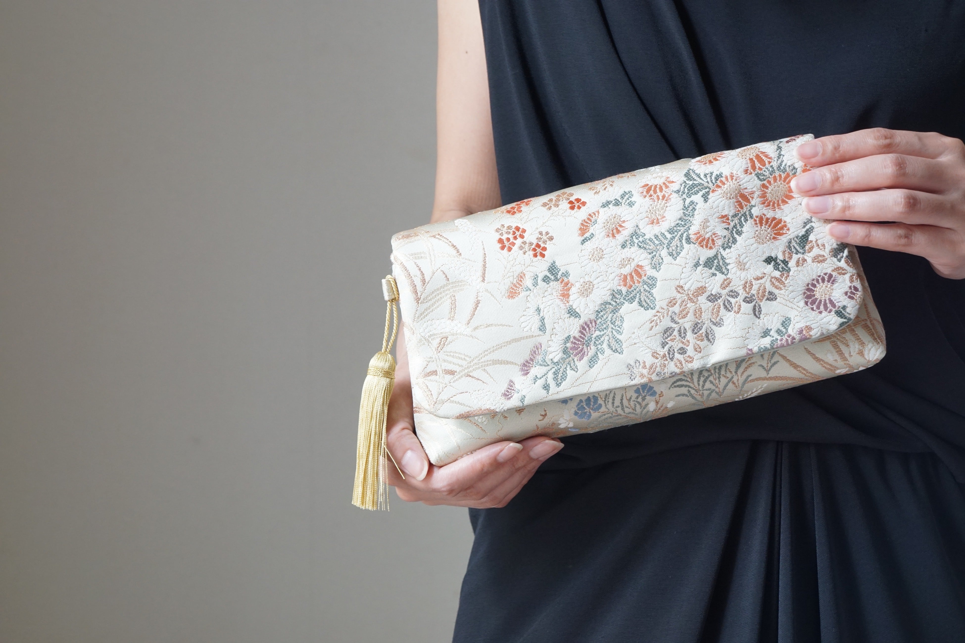 結婚式やパーティー着物にも。2way 帯クラッチバッグ＆ ハンドバック