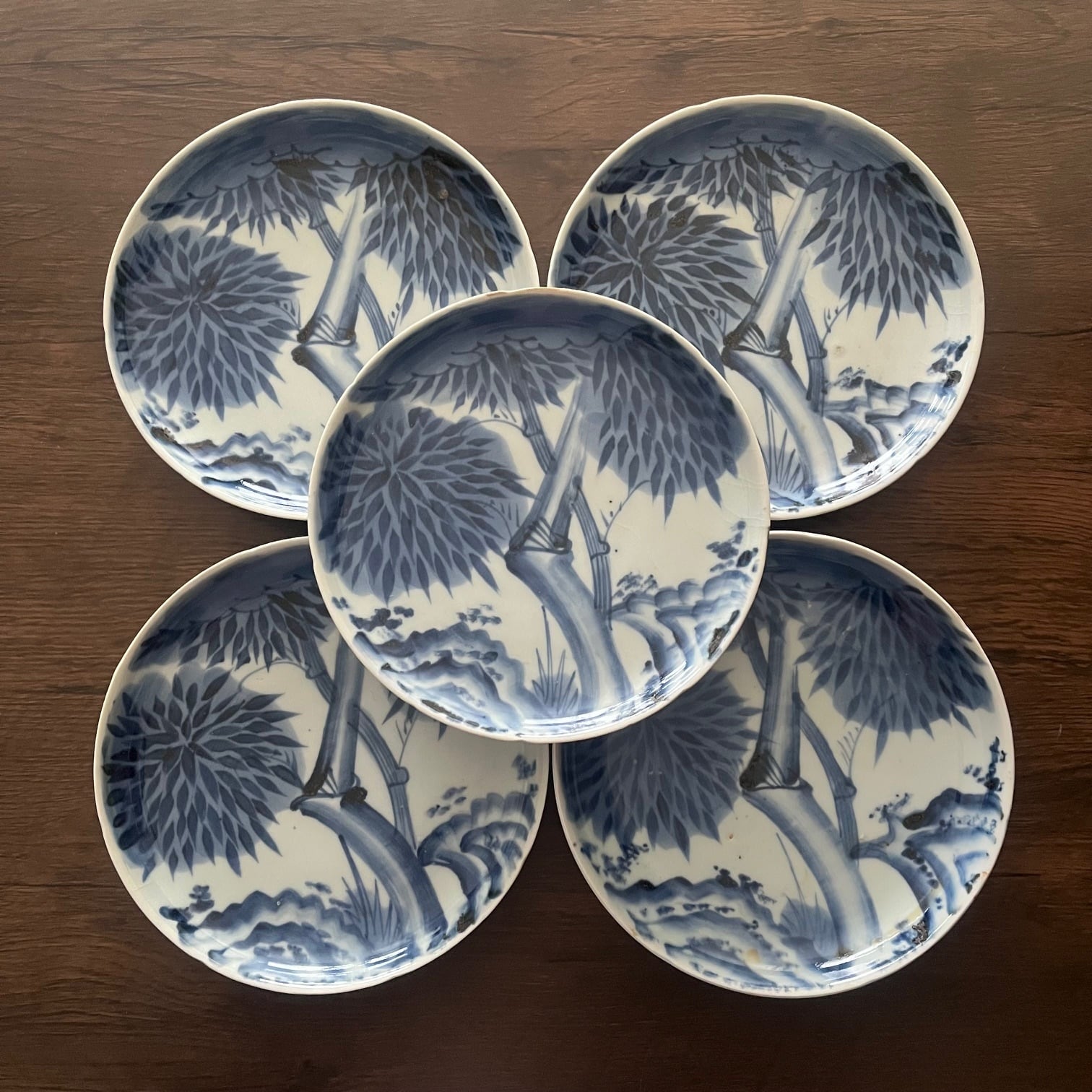 古伊万里染付5枚皿 | 古美術 希 のぞみ 美術・デザイン事務所