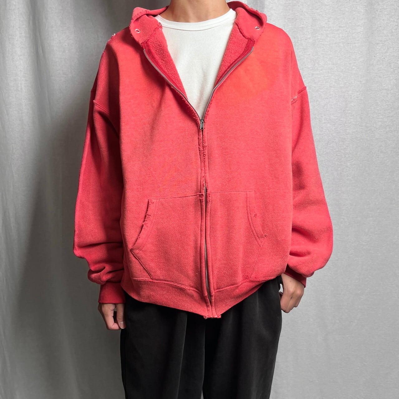 80年代 鬼フェード ボロ Pannill フルジップパーカー ブランク