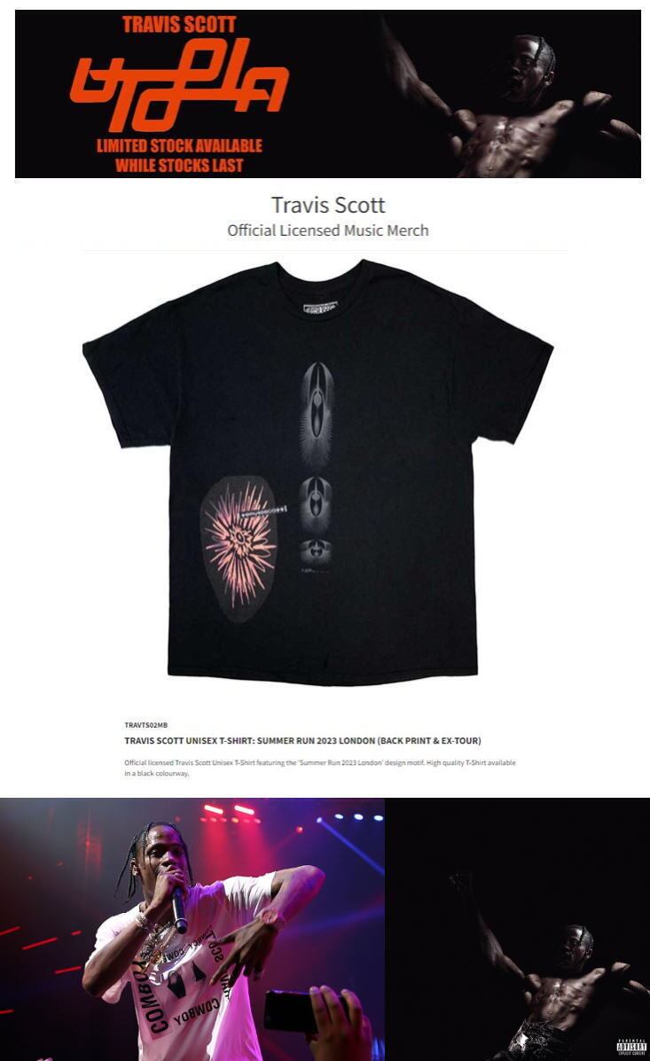 送料無料】トラビススコット ライセンス ロンドンツアーライブ