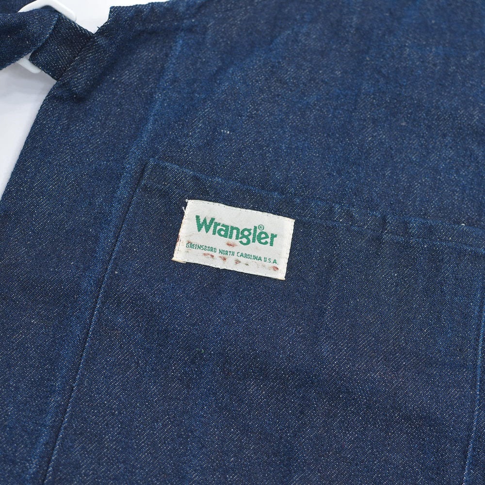 90s～ Wrangler ラングラー デニム ロゴプリント エプロン