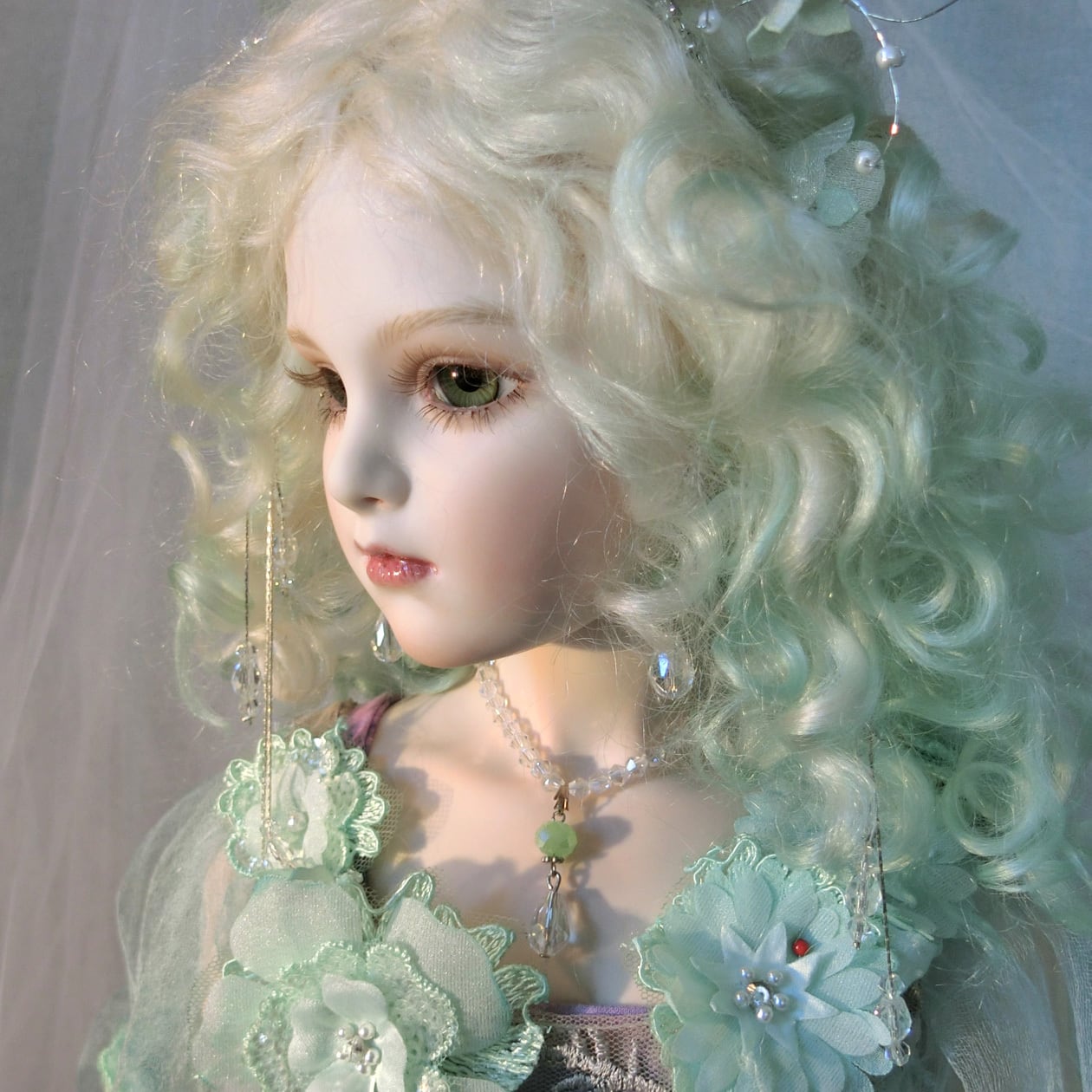 フローラルミント（約75cm）ビスクドール | 創作人形館ミワドールBASE店