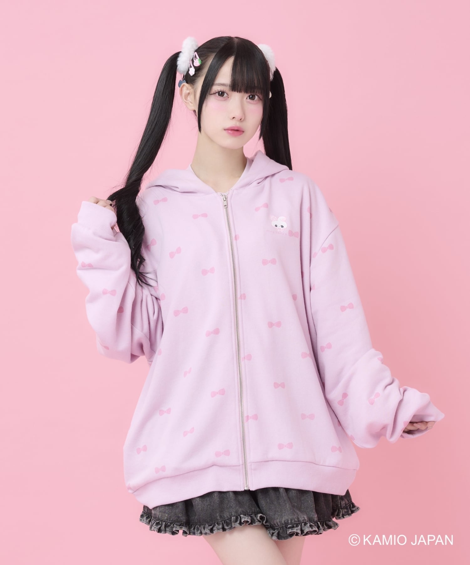 リボンまみれ☆まじベリコラボZIPパーカー(ピンク) | Hauls