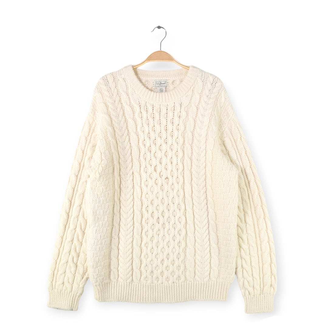 エルエルビーン アイルランド製 フィッシャーマンセーター ウール