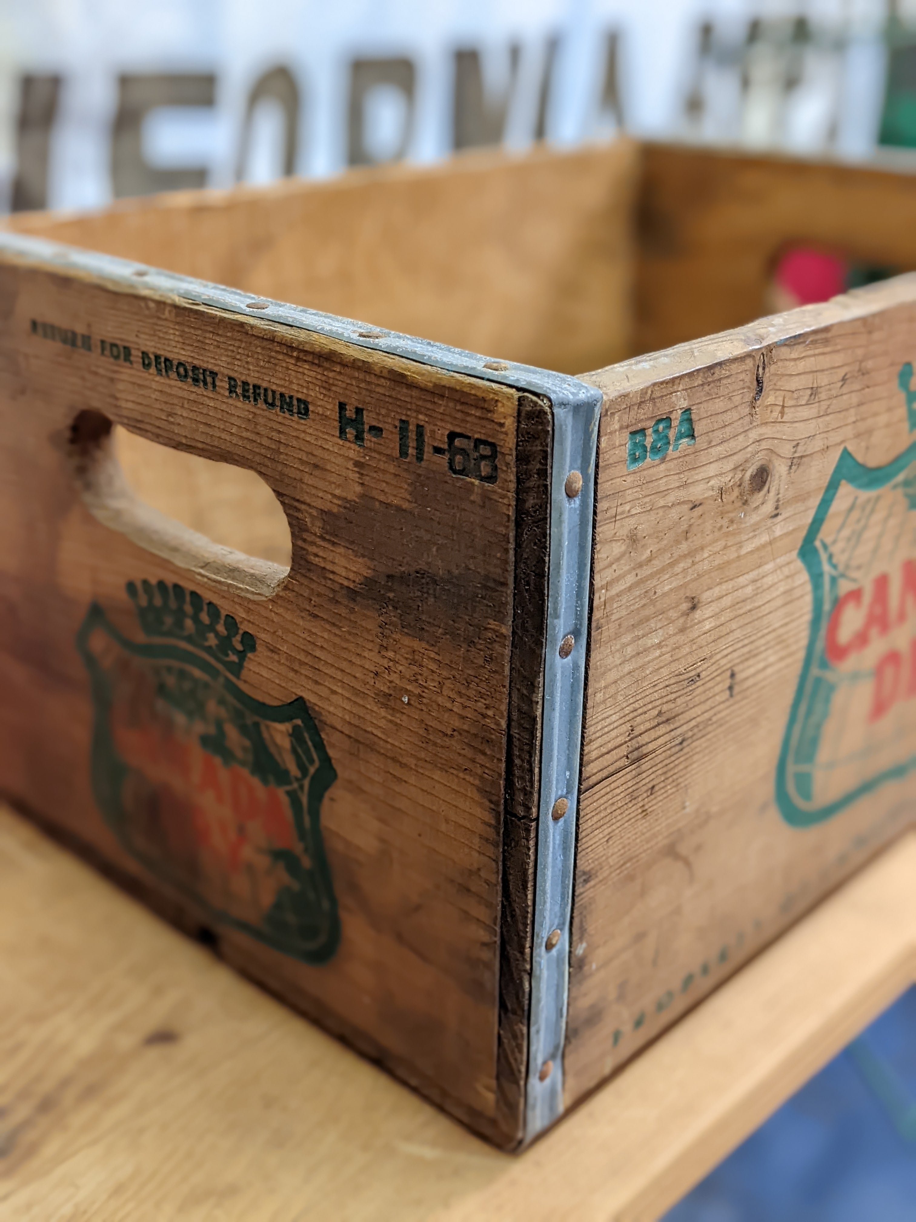 Vintage CANADA DRY Crate Wood Box ビンテージ ウッドボックス カナダ