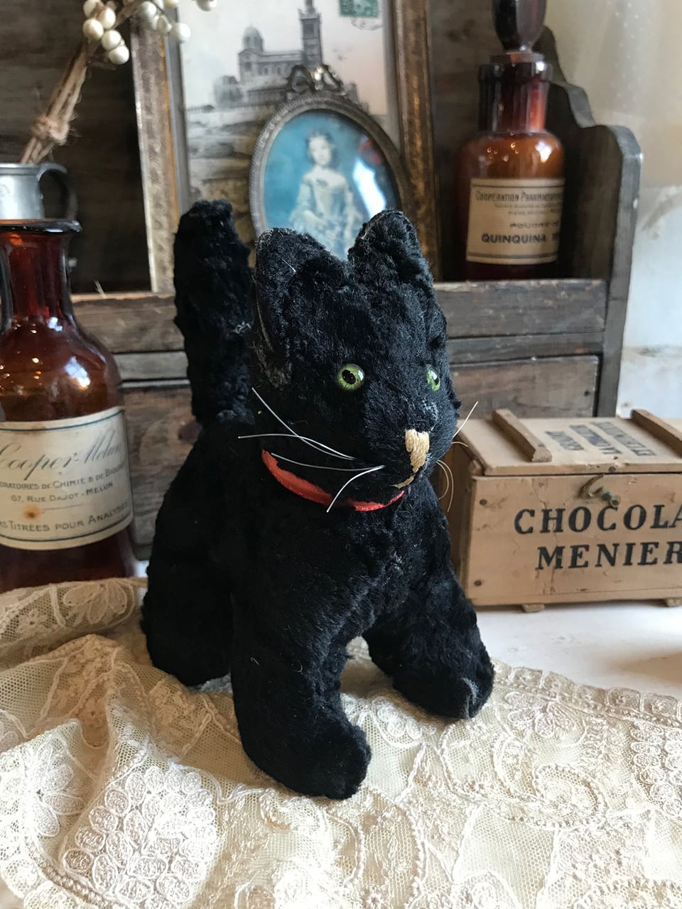 黒猫 ぬいぐるみ | Brocante de La Cocotte （フランスアンティーク