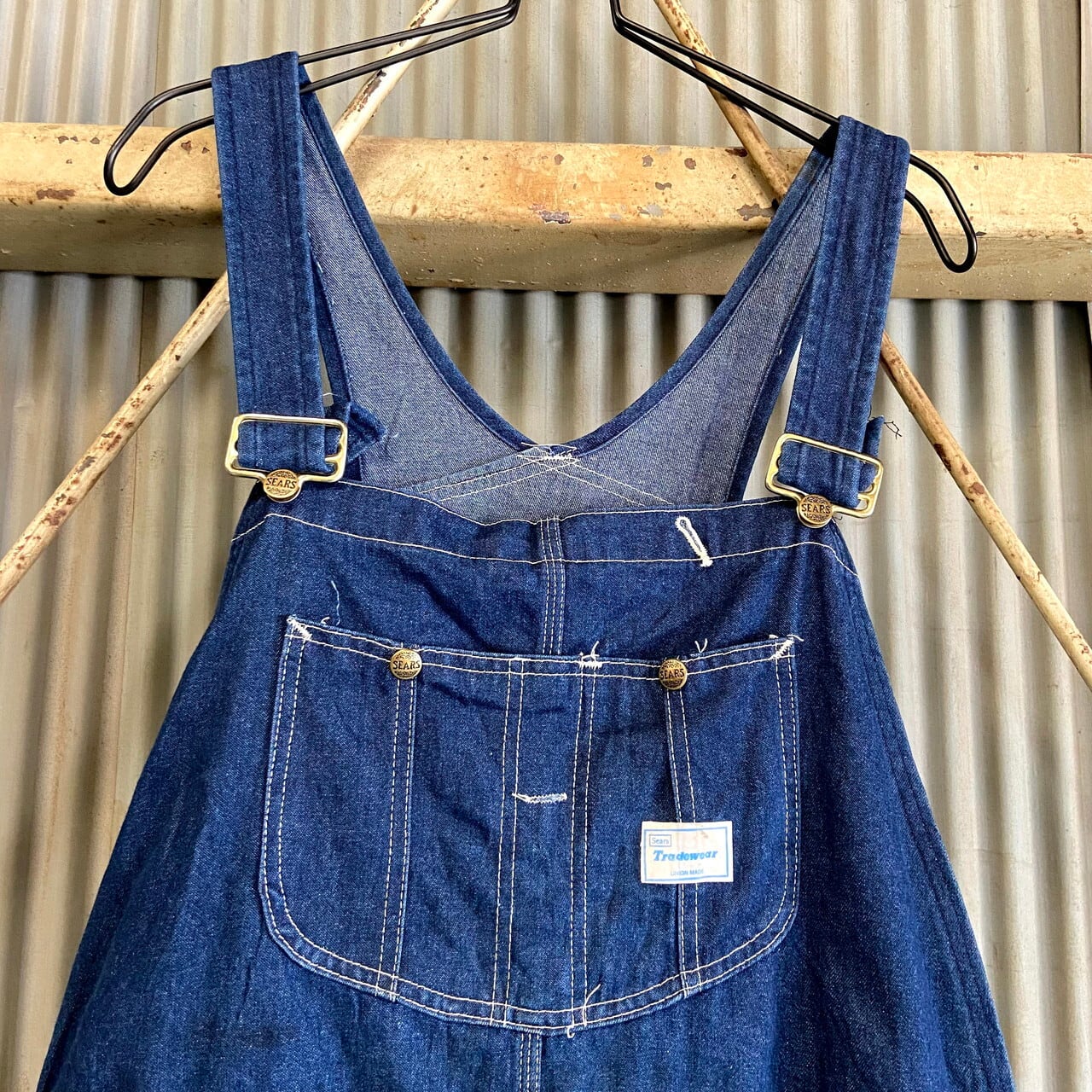 ビッグサイズ 70年代 USA製 SEARS シアーズ デニム オーバーオール