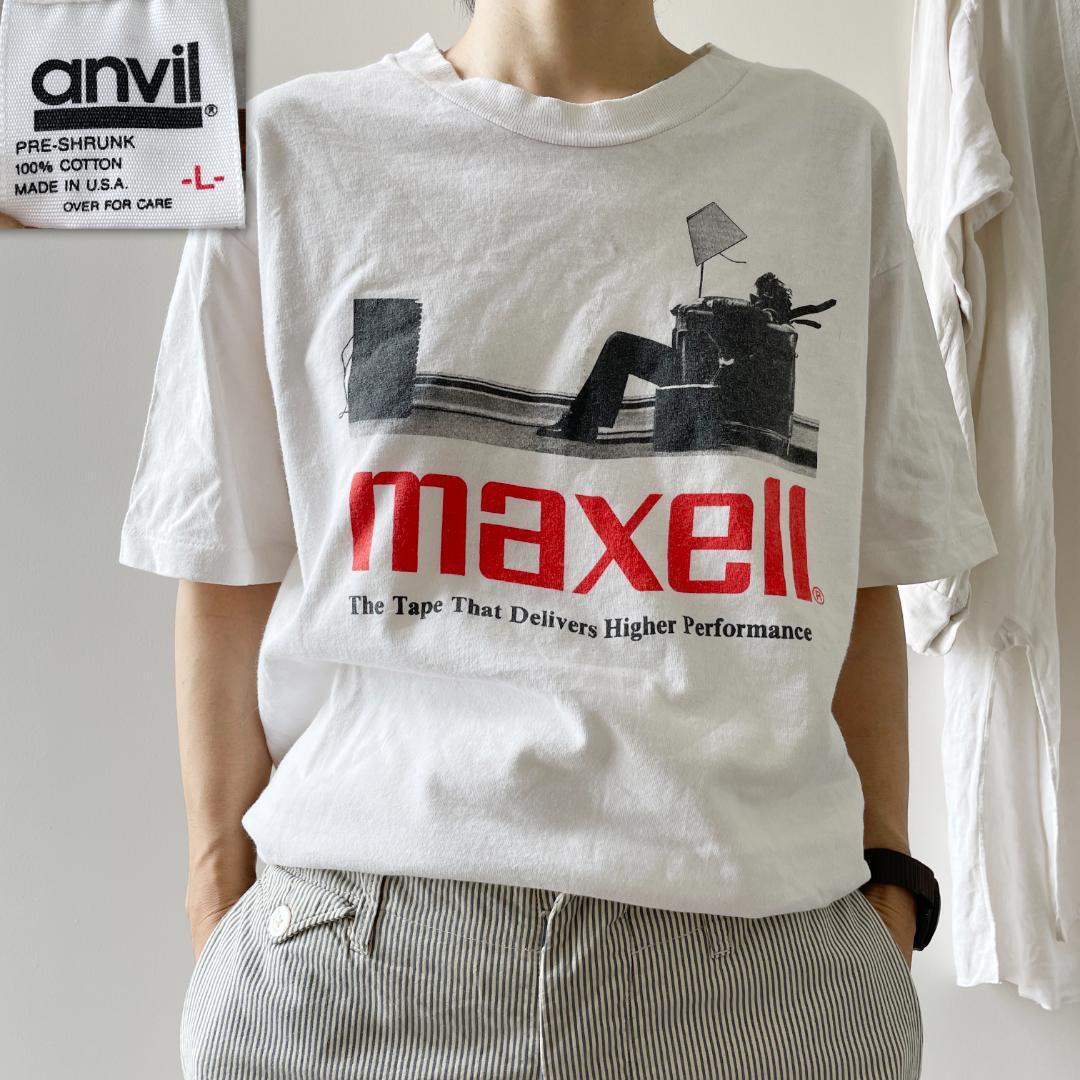 XZ280 90s Tシャツ プロモ 企業 広告 マクセル maxell 古着