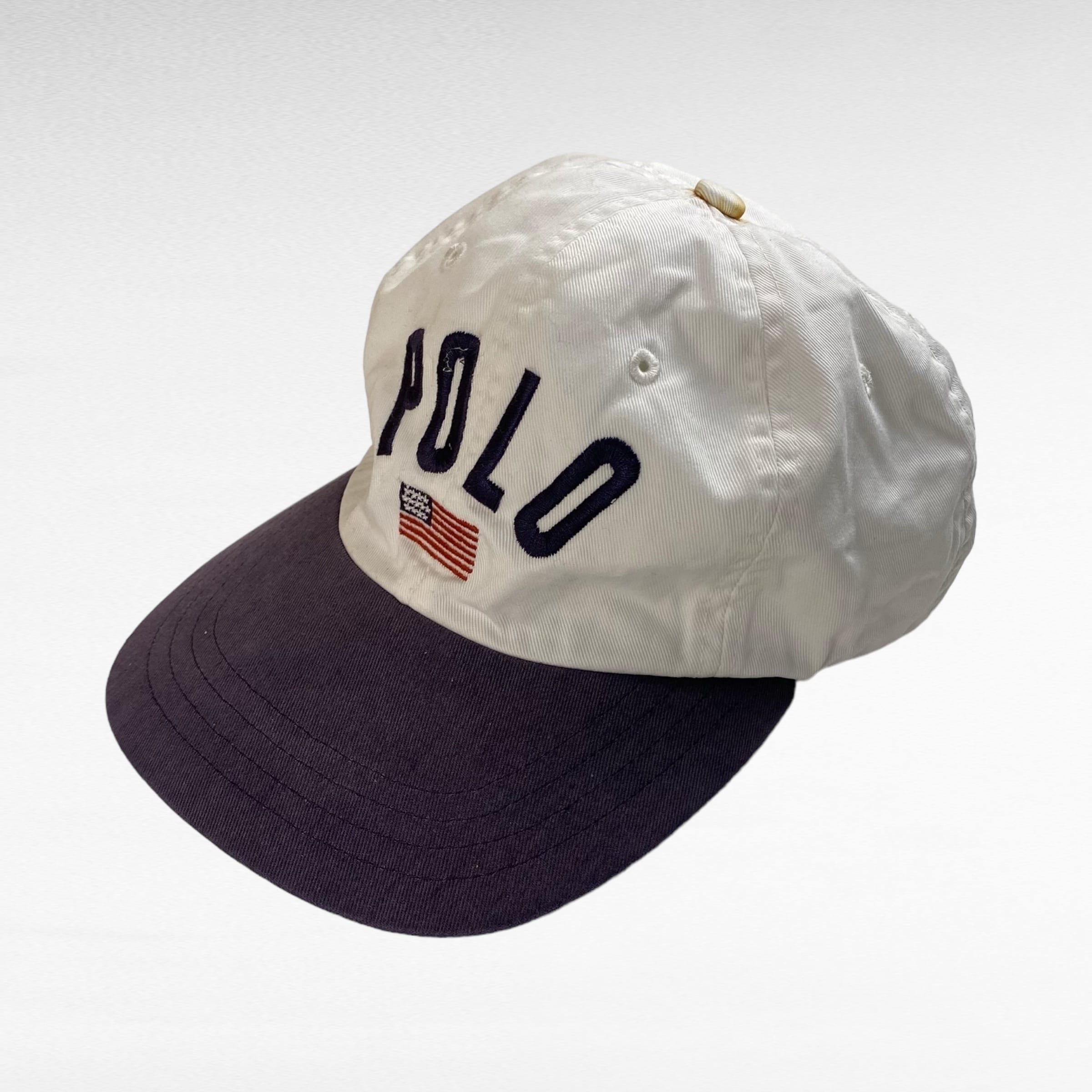 90's】 ポロスポーツ ラルフローレン 2トーン キャップ アジャスター